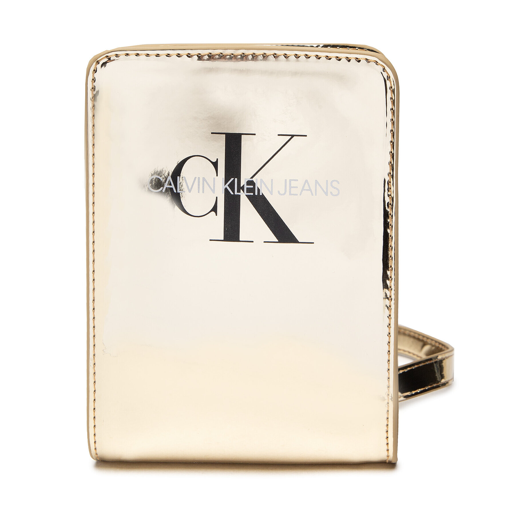 Calvin Klein Jeans Дамска чанта Monogram Pouch Bag IU0IU00143 Златист - Pepit.bg