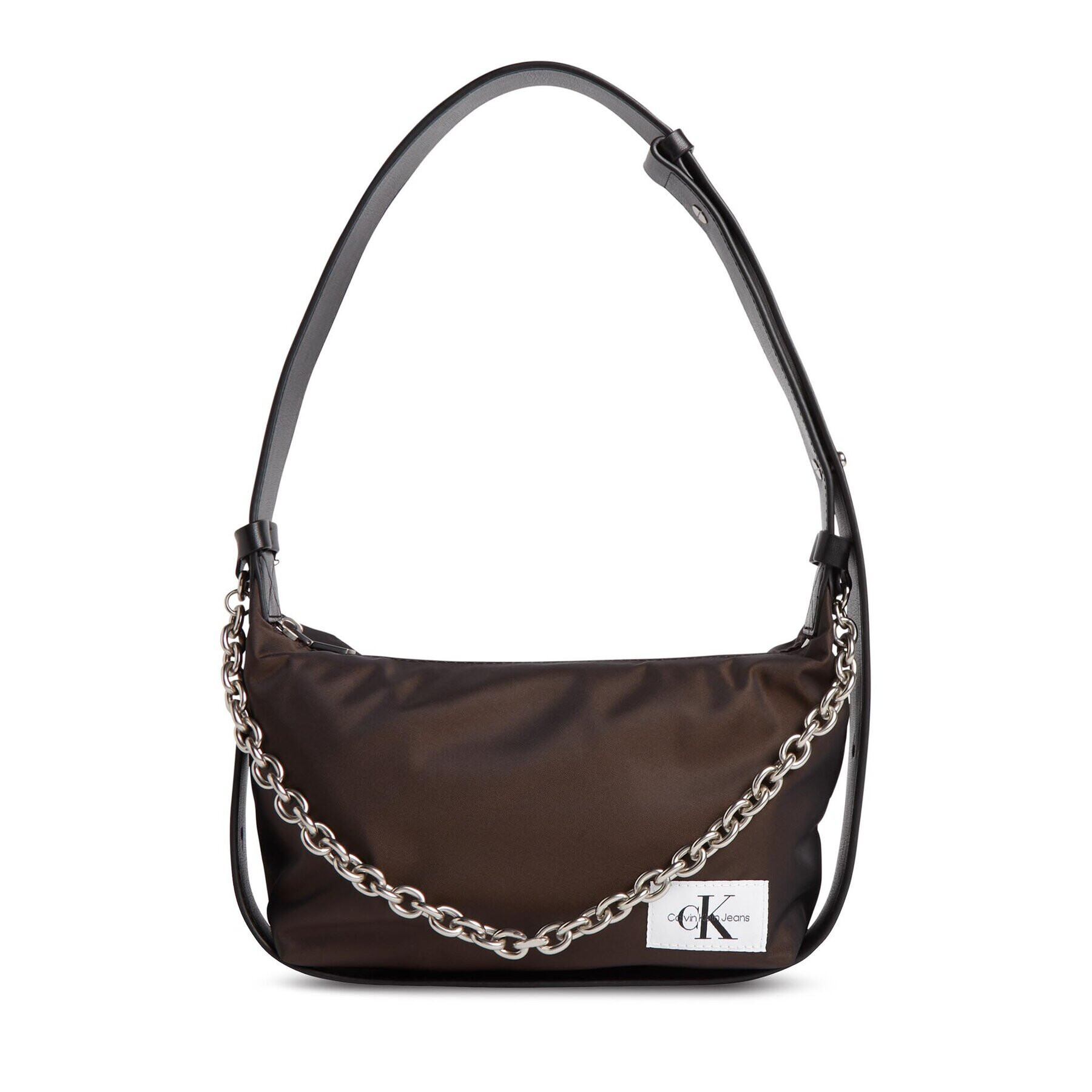 Calvin Klein Jeans Дамска чанта Nylon Chain Shoulder Bag22 K60K611225 Черен - Pepit.bg