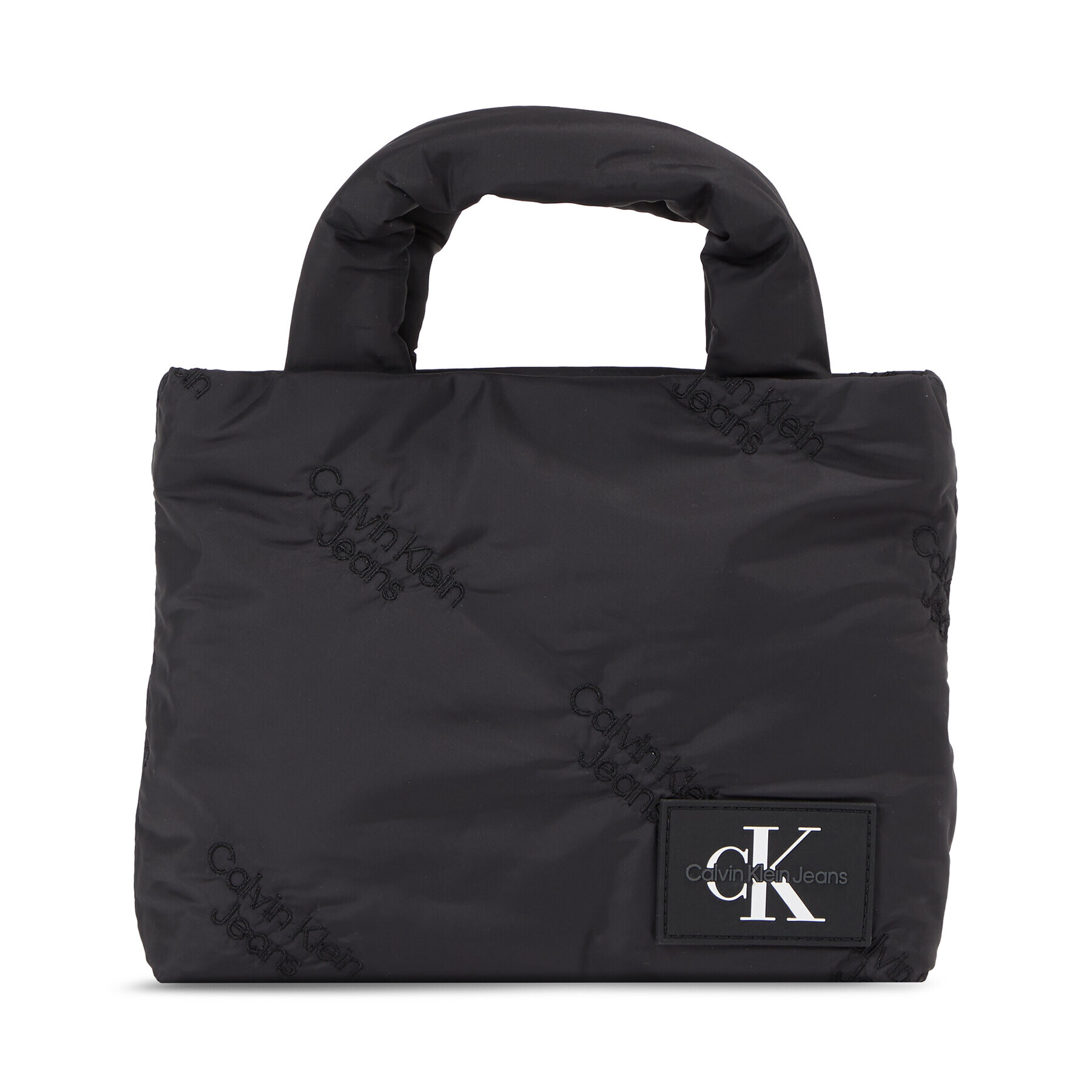 Calvin Klein Jeans Дамска чанта Puffy Aop Micro Ew Tote22 K60K611272 Черен - Pepit.bg