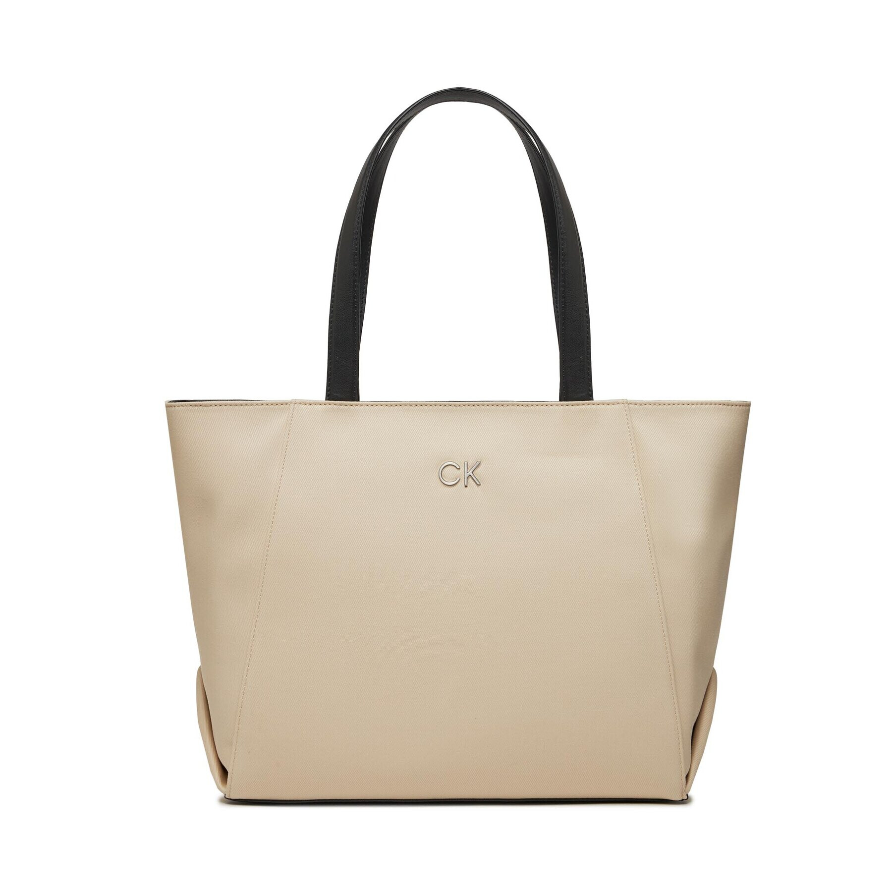 Calvin Klein Jeans Дамска чанта Re-Lock Seasonal Shopper_Canvas K60K611446 Бял - Pepit.bg