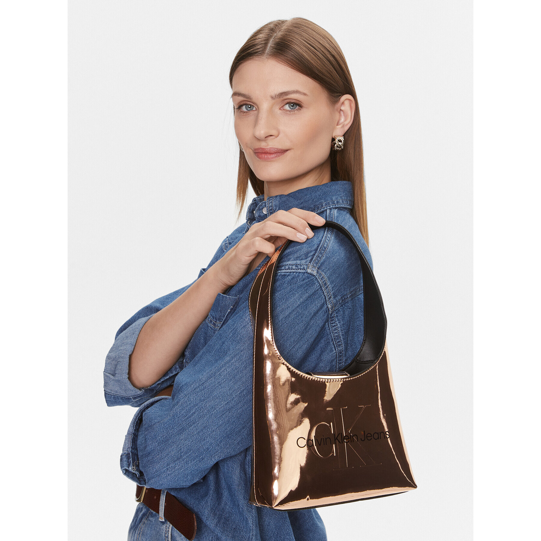 Calvin Klein Jeans Дамска чанта Sculpted Arc Shoulderbag22 Monof K60K611861 Розов - Pepit.bg