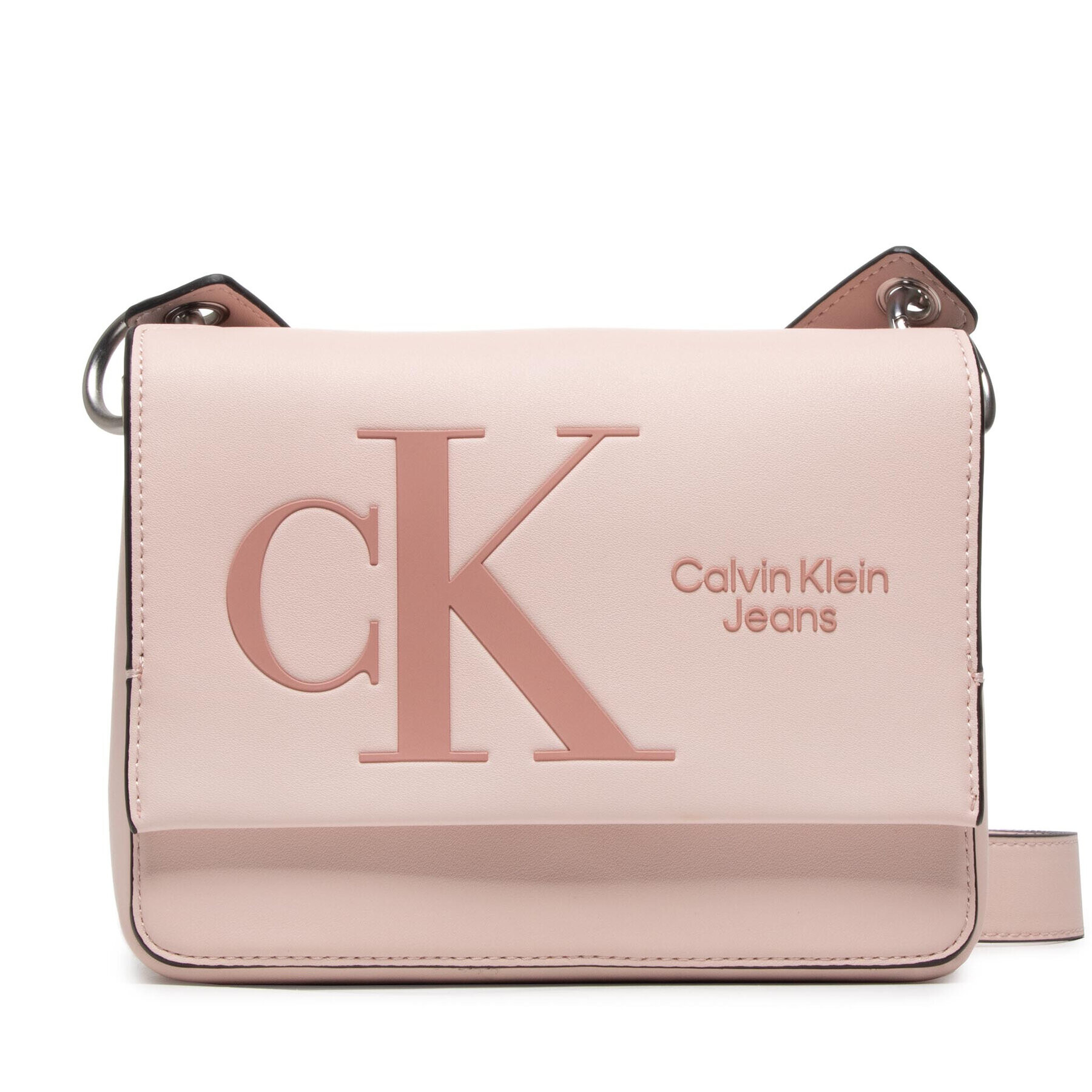 Calvin Klein Jeans Дамска чанта Sculpted Boxy Flap Xbody Dyn K60K609314 Розов - Pepit.bg