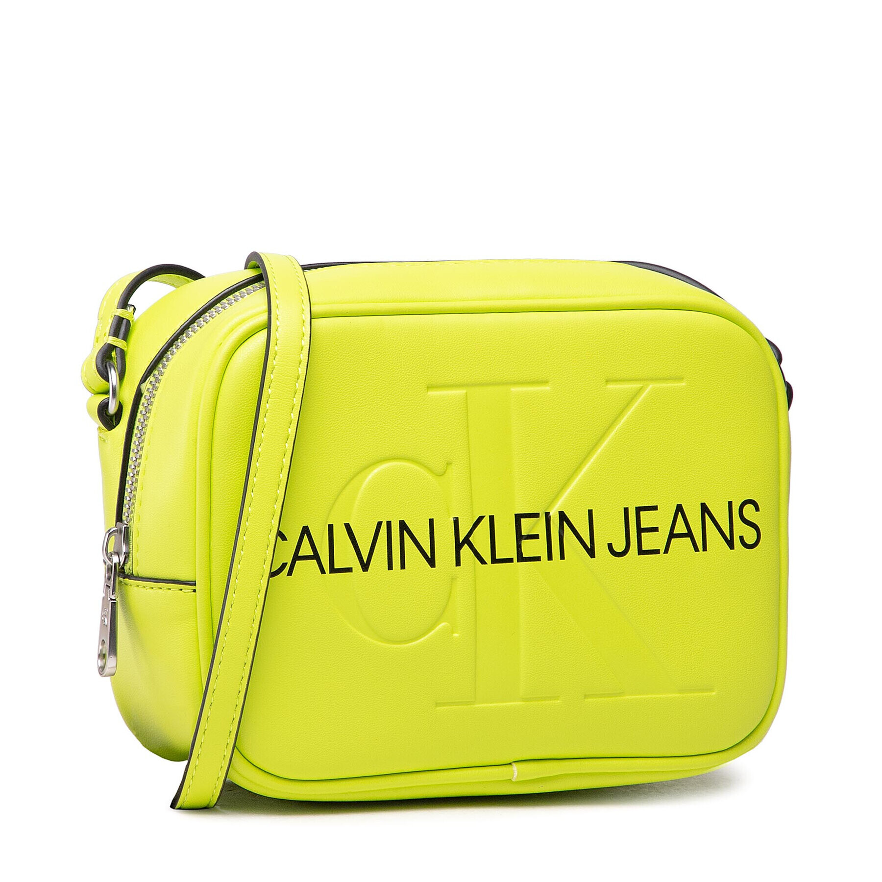 Calvin Klein Jeans Дамска чанта Sculpted Camera Bag Mono K60K608373 Зелен - Pepit.bg