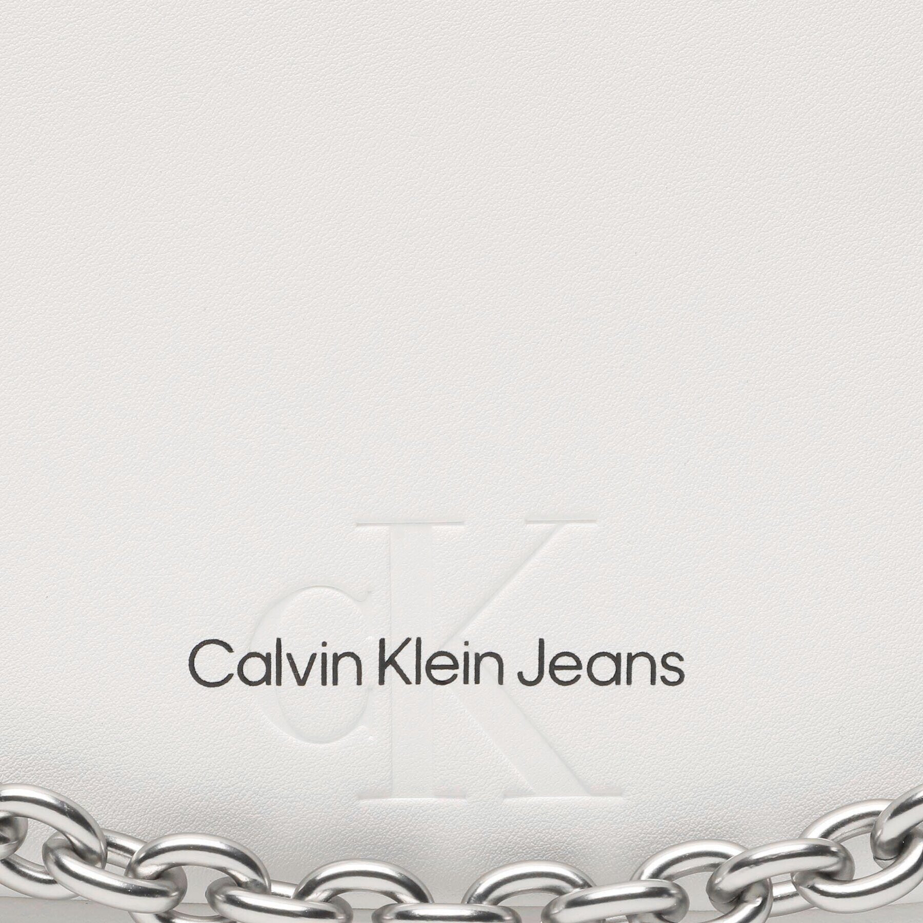 Calvin Klein Jeans Дамска чанта Sculpted Camera Bag18 Chain K60K610564 Бял - Pepit.bg