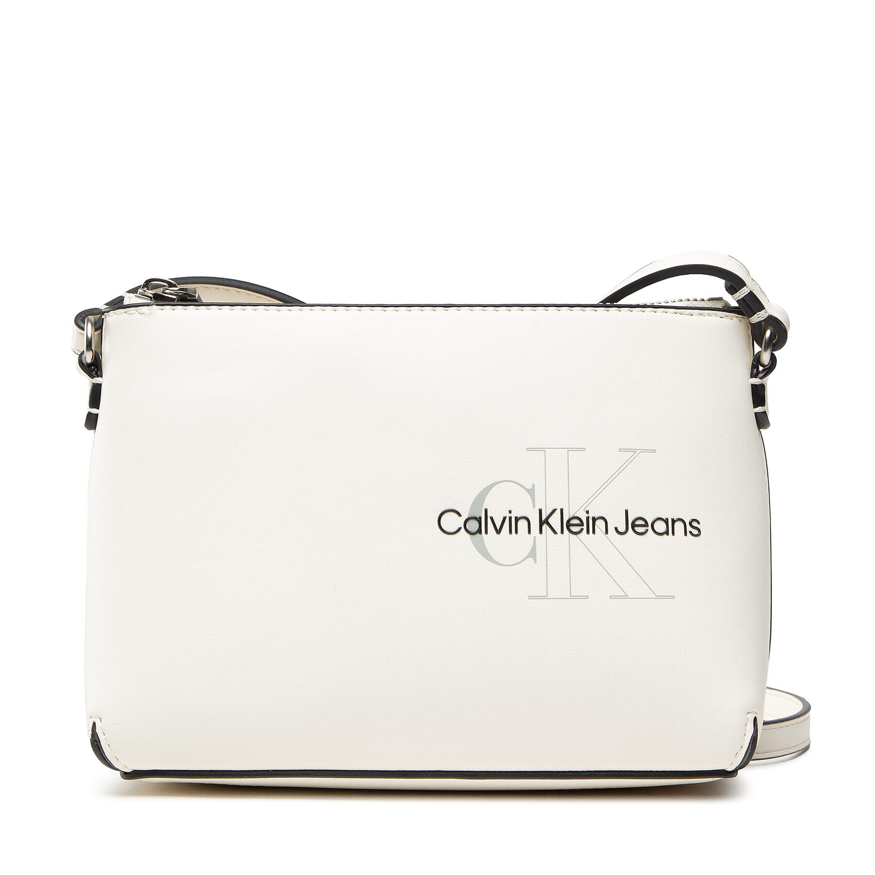 Calvin Klein Jeans Дамска чанта Sculpted Camera Pouch Two Tone K60K609306 Бял - Pepit.bg