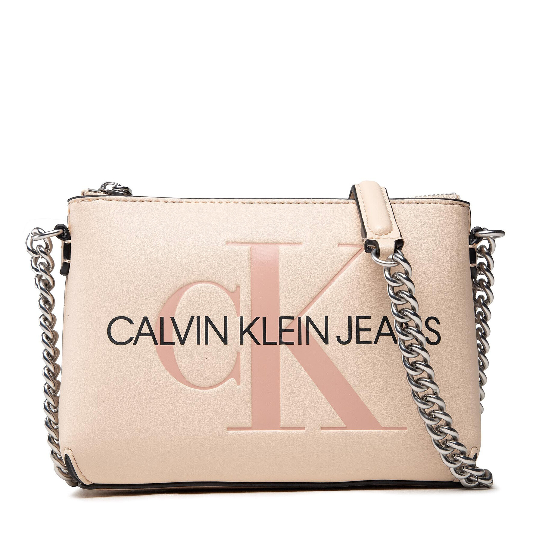 Calvin Klein Jeans Дамска чанта Sculpted Camera Pouch W/Cha Mono K60K608688 Бежов - Pepit.bg