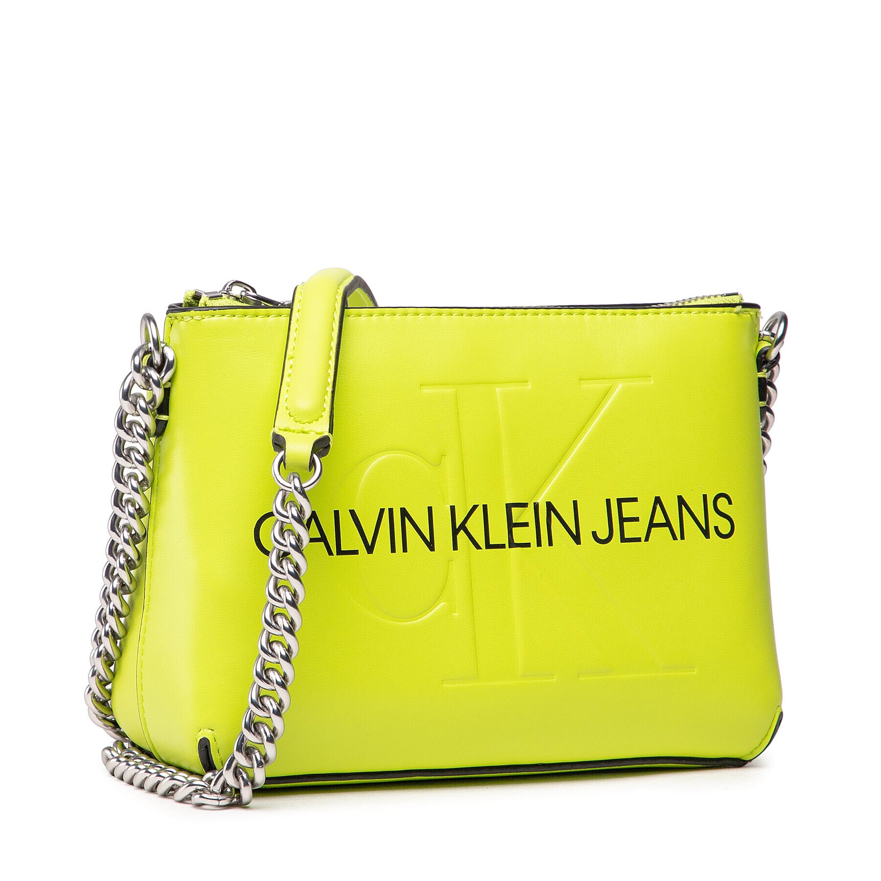 Calvin Klein Jeans Дамска чанта Sculpted Camera Pouch W/Cha Mono K60K608688 Зелен - Pepit.bg