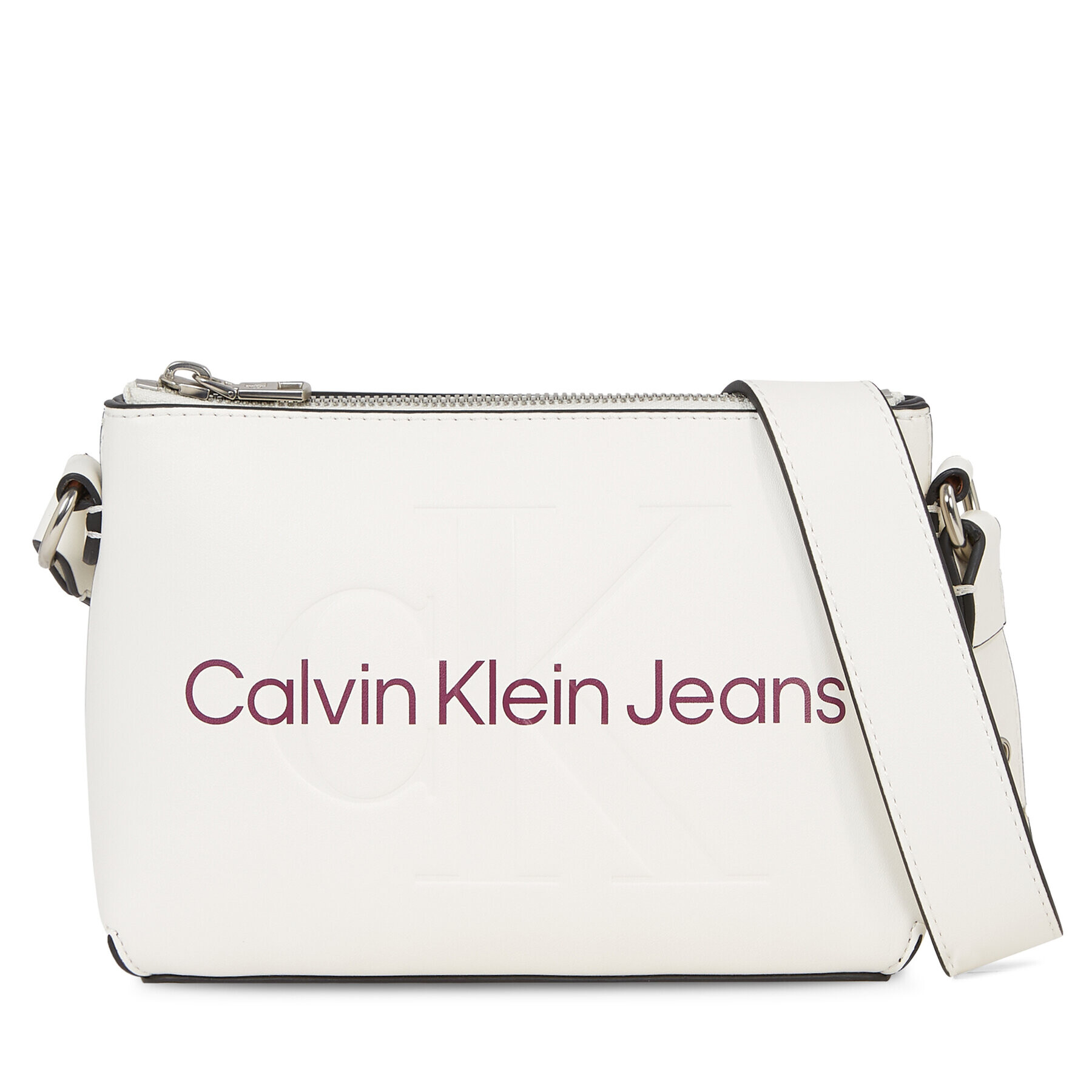 Calvin Klein Jeans Дамска чанта Sculpted Camera Pouch21 Mono K60K610681 Екрю - Pepit.bg