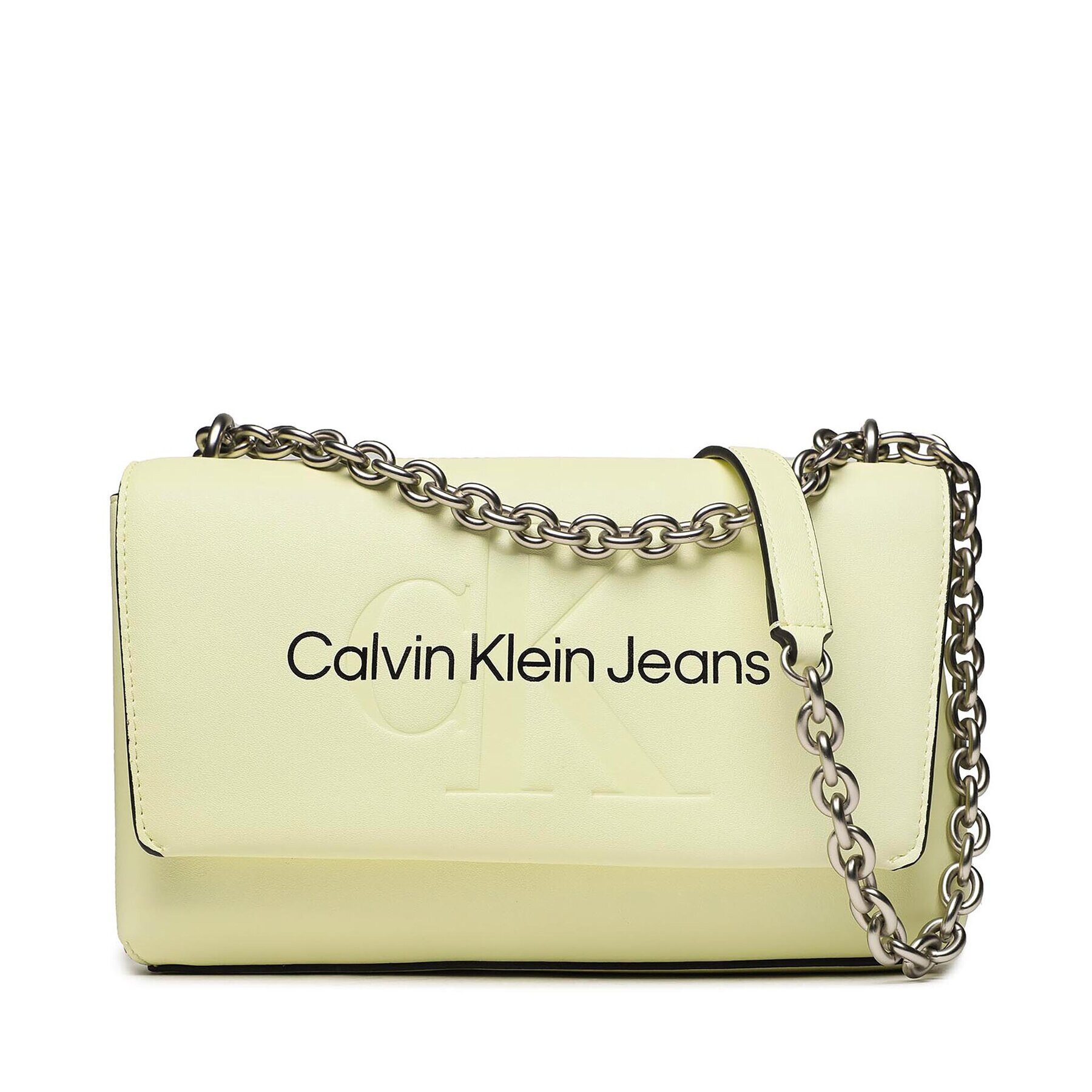 Calvin Klein Jeans Дамска чанта Sculpted Ew Flap Conv25 Mono K60K607198 Жълт - Pepit.bg