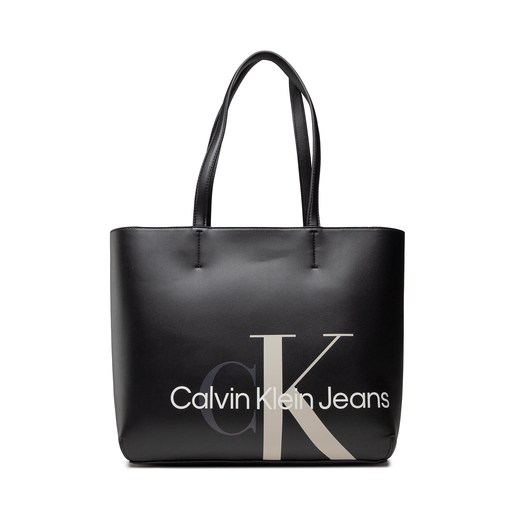 Calvin Klein Jeans Дамска чанта Sculpted Mono Shopper K60K608928 Черен - Pepit.bg