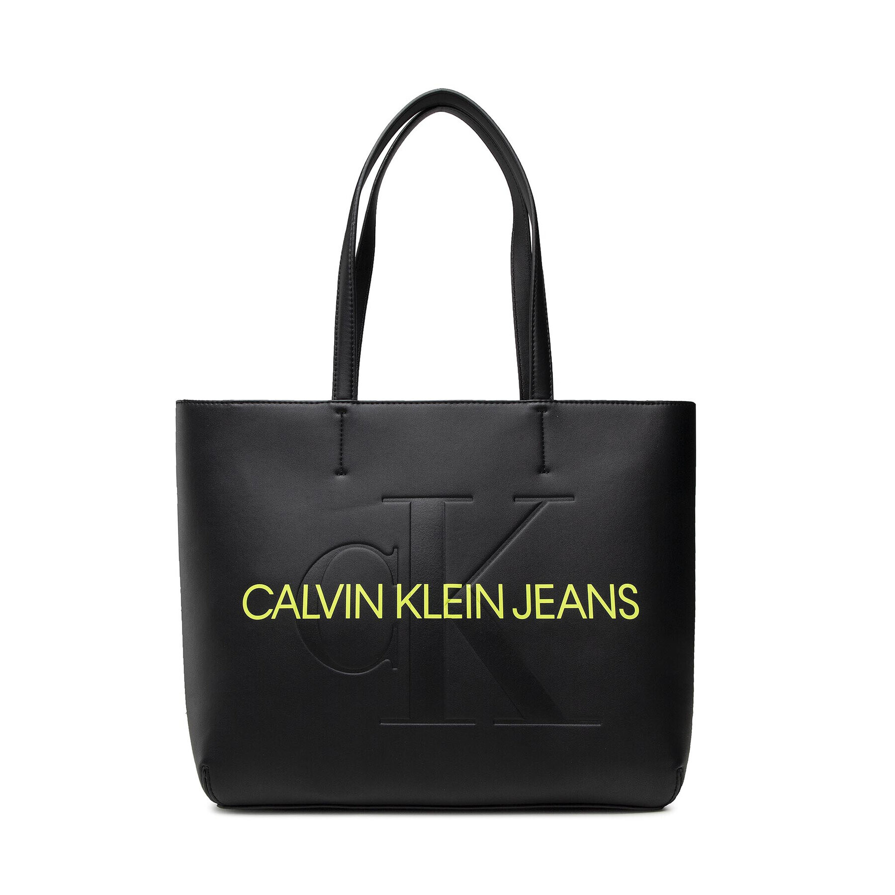 Calvin Klein Jeans Дамска чанта Sculpted Shopper 29 Mono K60K608374 Черен - Pepit.bg