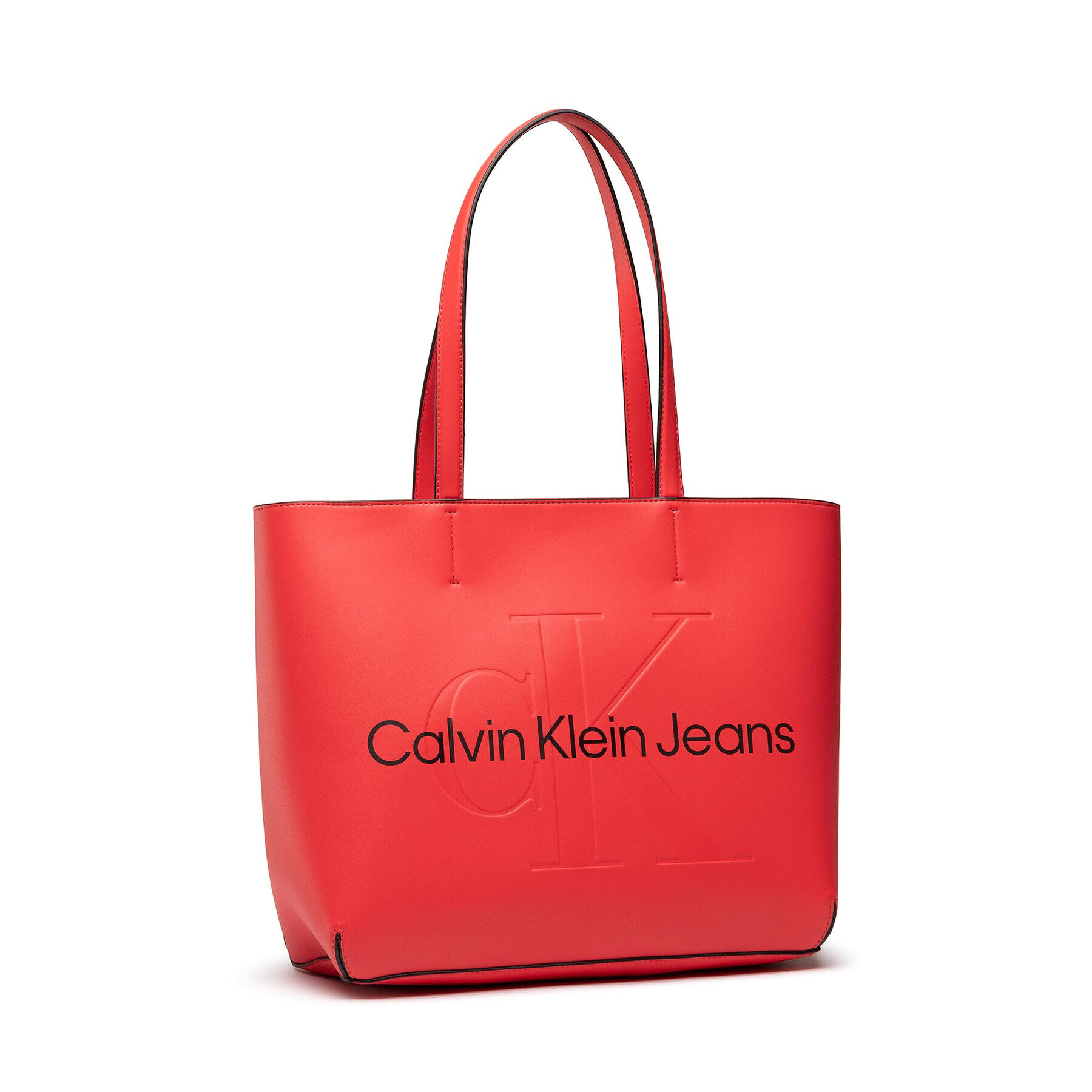 Calvin Klein Jeans Дамска чанта Sculpted Shopper29 Mono K60K609195 Червен - Pepit.bg