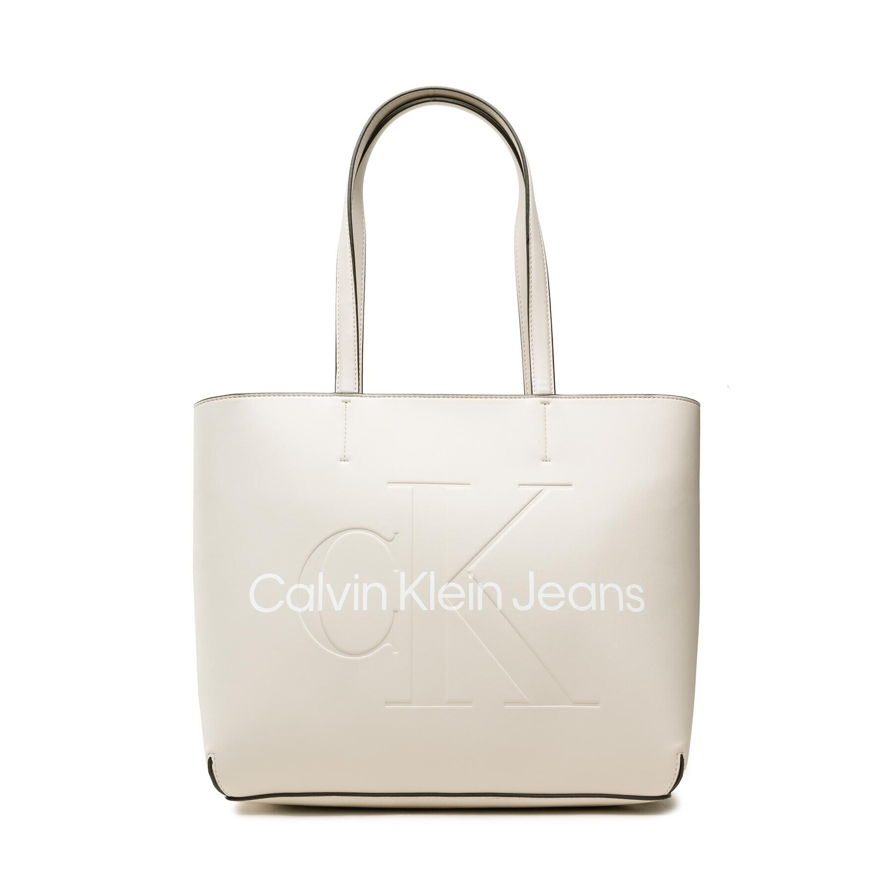 Calvin Klein Jeans Дамска чанта Sculpted Shopper29 Mono K60K609195 Бежов - Pepit.bg