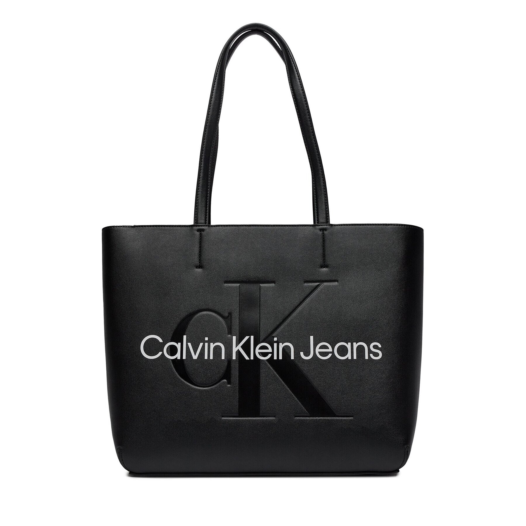 Calvin Klein Jeans Дамска чанта Sculpted Shopper29 Mono K60K610276 Черен - Pepit.bg