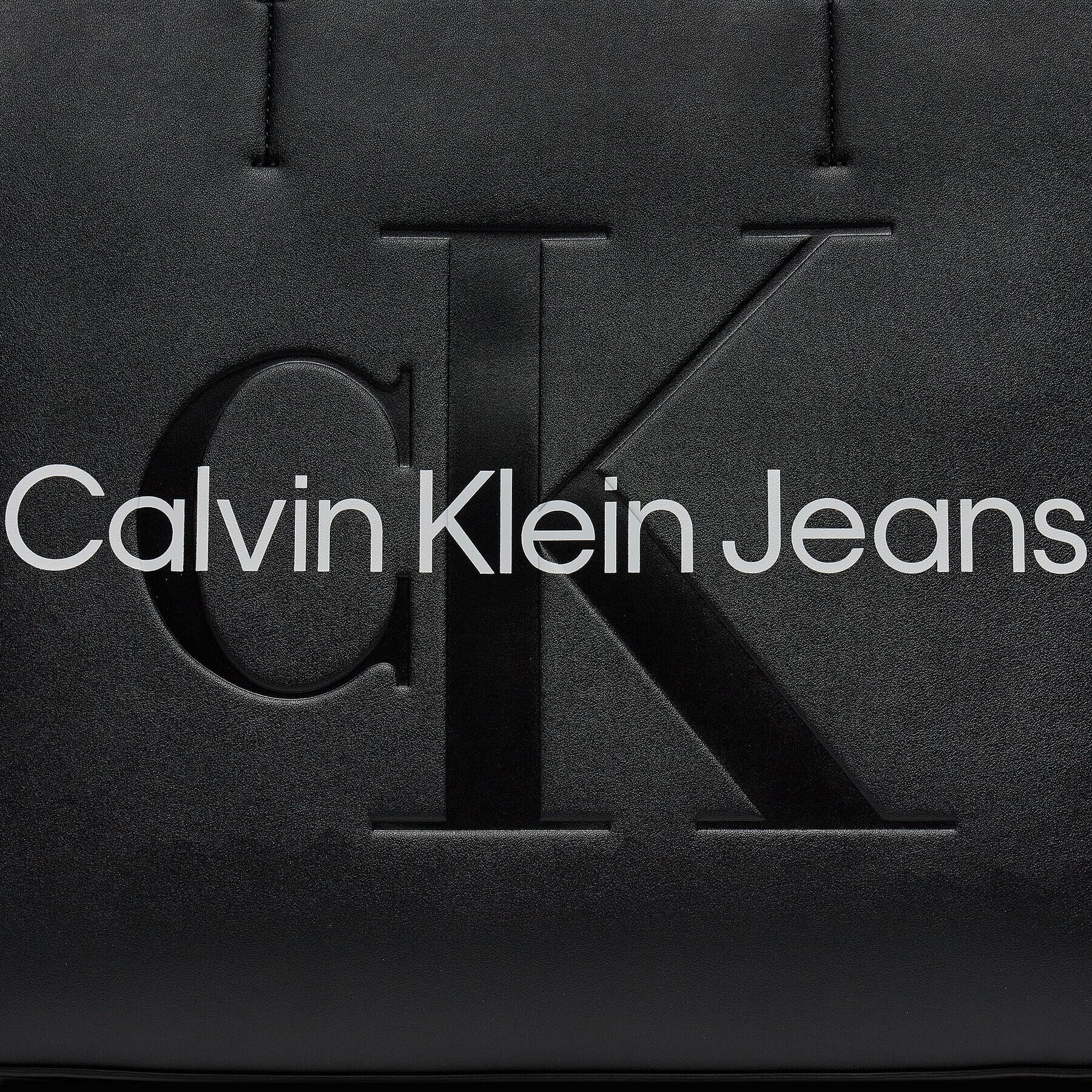 Calvin Klein Jeans Дамска чанта Sculpted Shopper29 Mono K60K610276 Черен - Pepit.bg