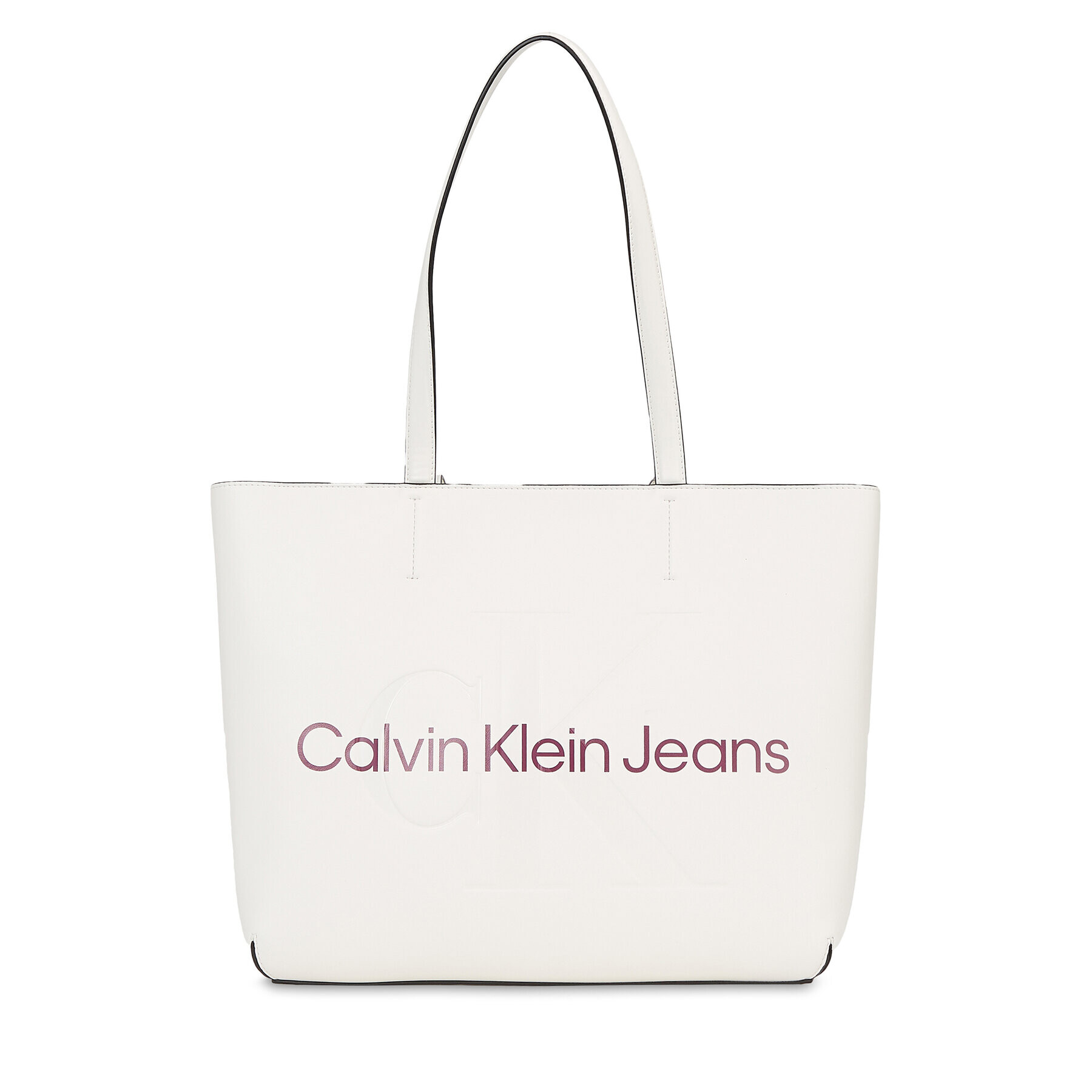 Calvin Klein Jeans Дамска чанта Sculpted Shopper29 Mono K60K610276 Екрю - Pepit.bg