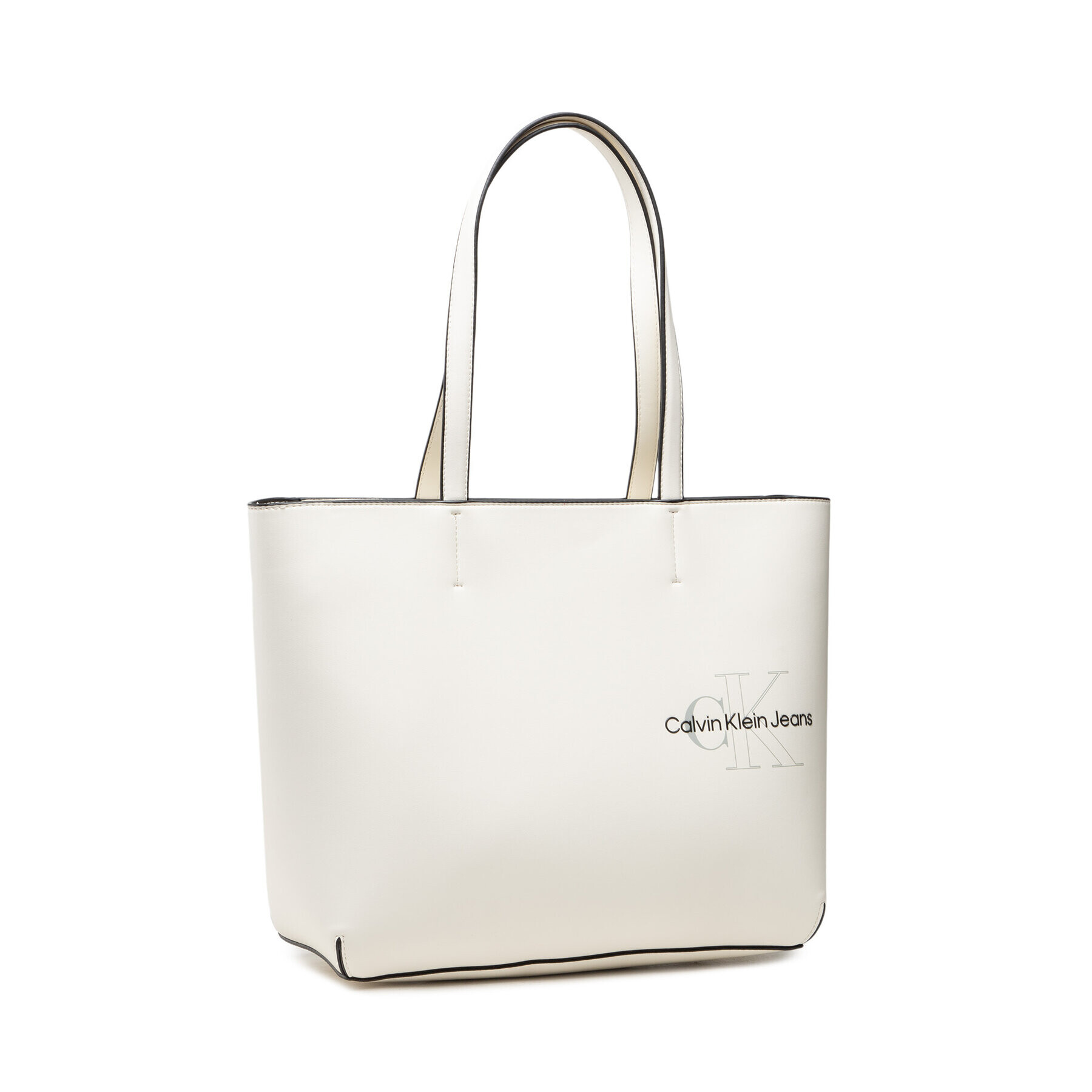 Calvin Klein Jeans Дамска чанта Sculpted Shopper29 Two Tone K60K609305 Бял - Pepit.bg