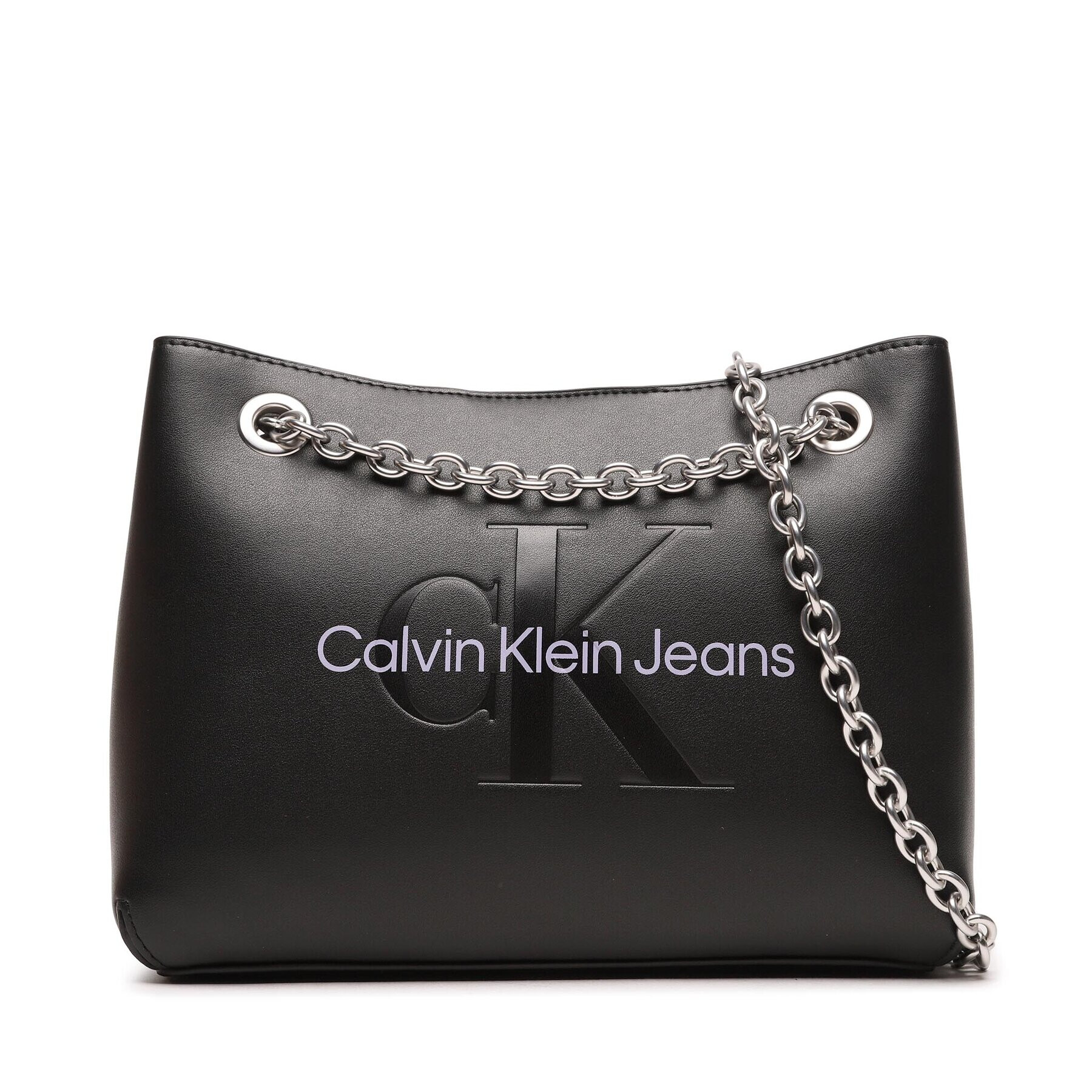 Calvin Klein Jeans Дамска чанта Sculpted Shoulder Bag 24 Mono K60K607831 Черен - Pepit.bg