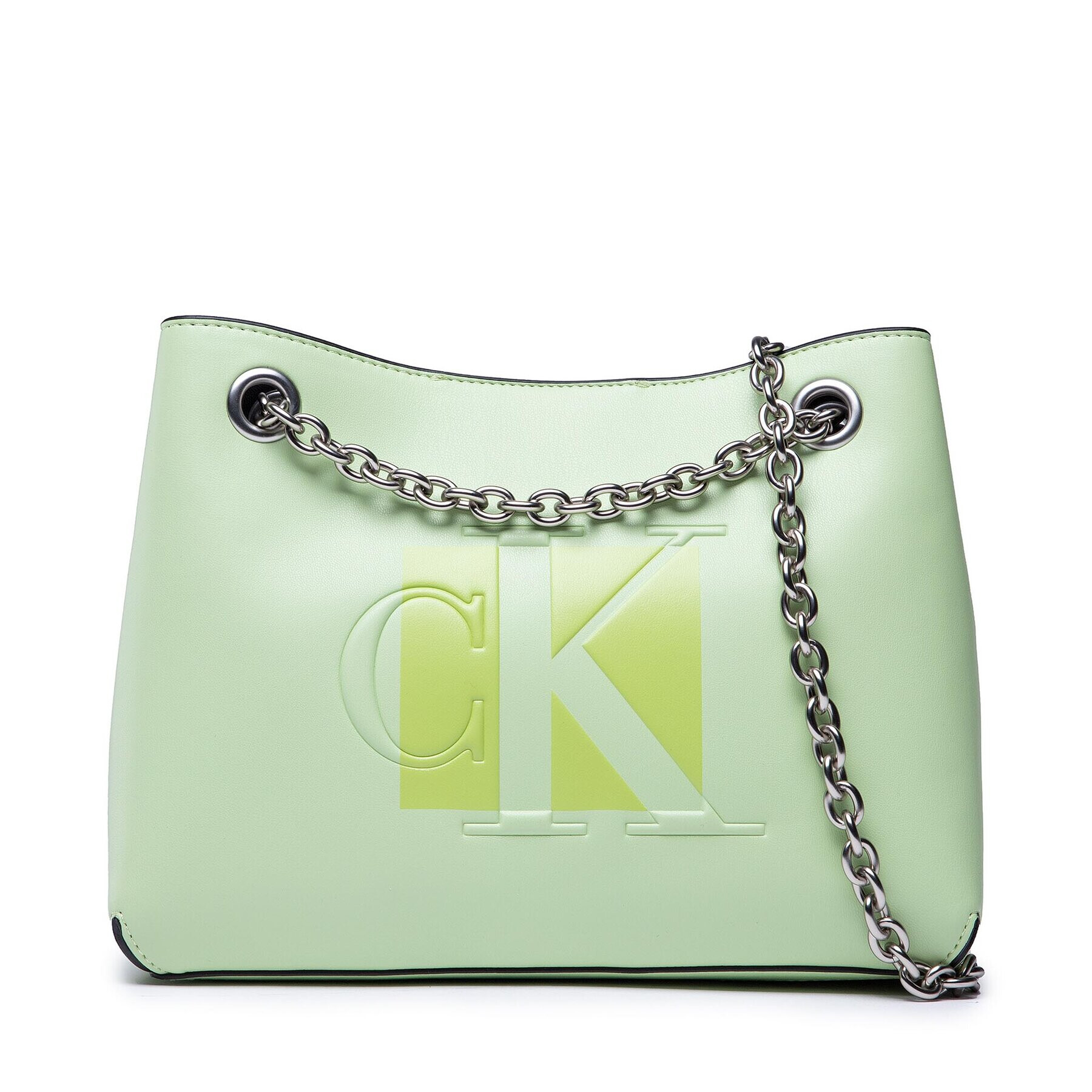 Calvin Klein Jeans Дамска чанта Sculpted Shoulder Bag24 Chain K60K609767 Зелен - Pepit.bg