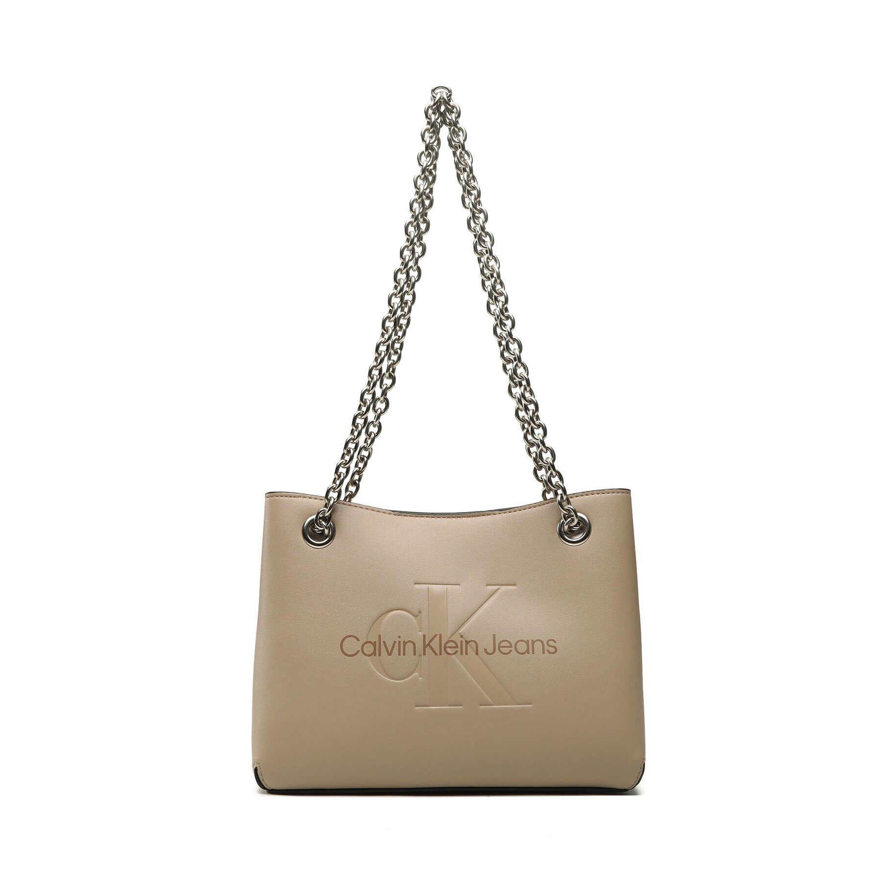 Calvin Klein Jeans Дамска чанта Sculpted Shoulder Bag24 Mono K60K607831 Бежов - Pepit.bg