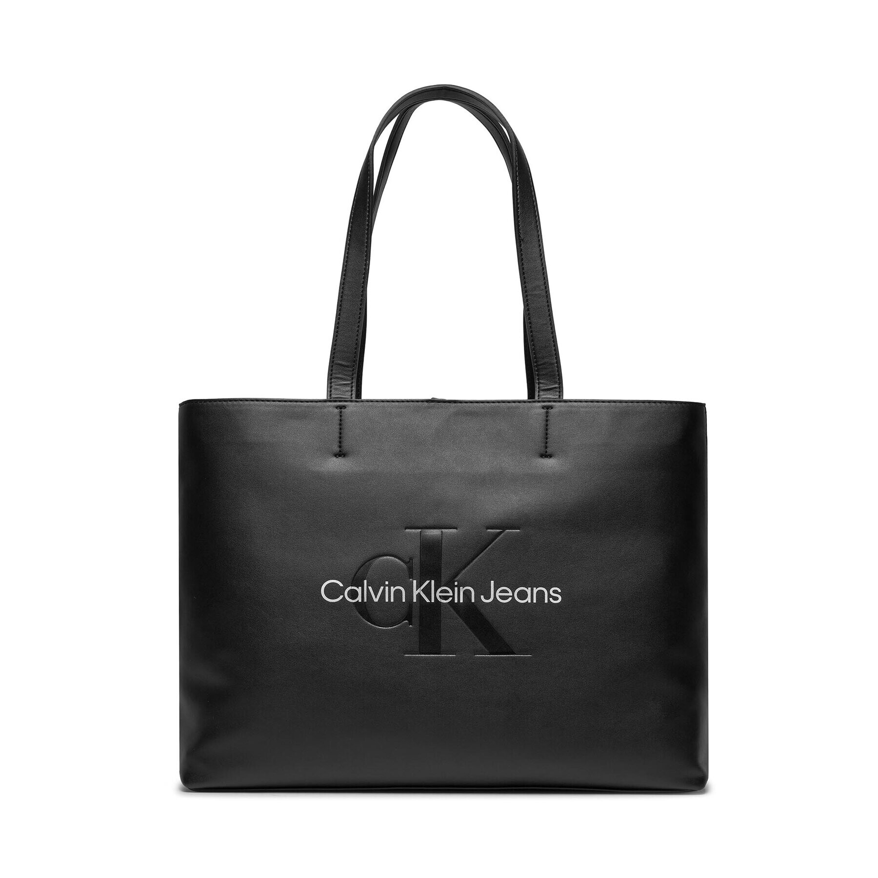 Calvin Klein Jeans Дамска чанта Sculpted Slim Tote34 Mono K60K610825 Черен - Pepit.bg