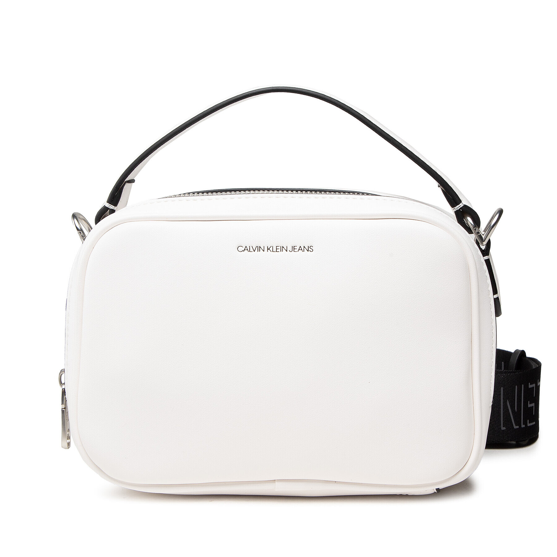 Calvin Klein Jeans Дамска чанта Trapezoid Shadow Camera Bag K60K608382 Бял - Pepit.bg