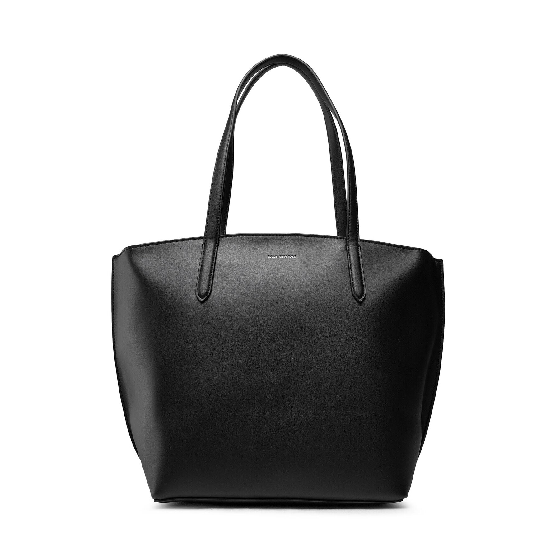 Calvin Klein Jeans Дамска чанта Trapezoid Shadow Shopper K60K608384 Черен - Pepit.bg