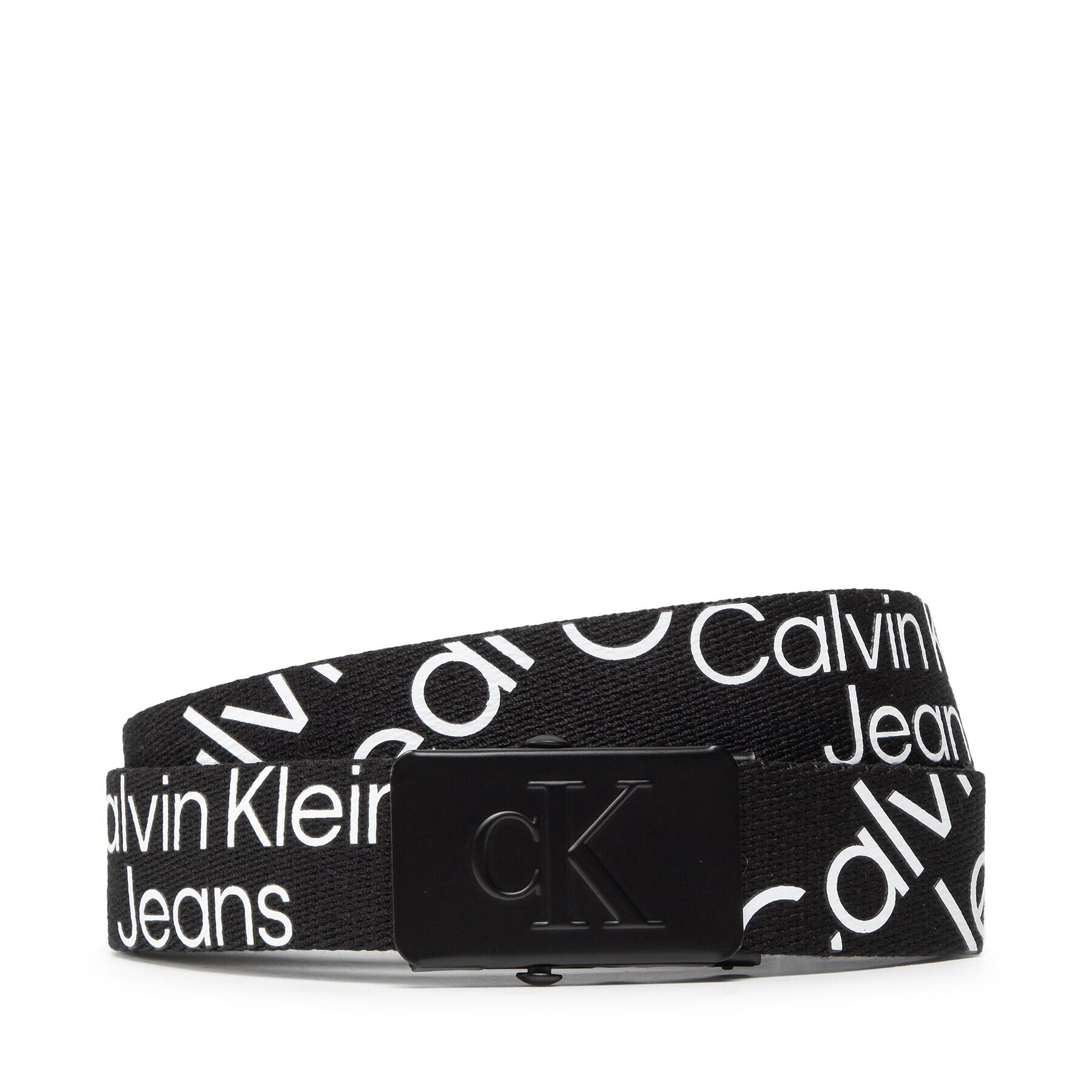 Calvin Klein Jeans Детски колан Stack Logo Aop Belt IU0IU00281 Черен - Pepit.bg