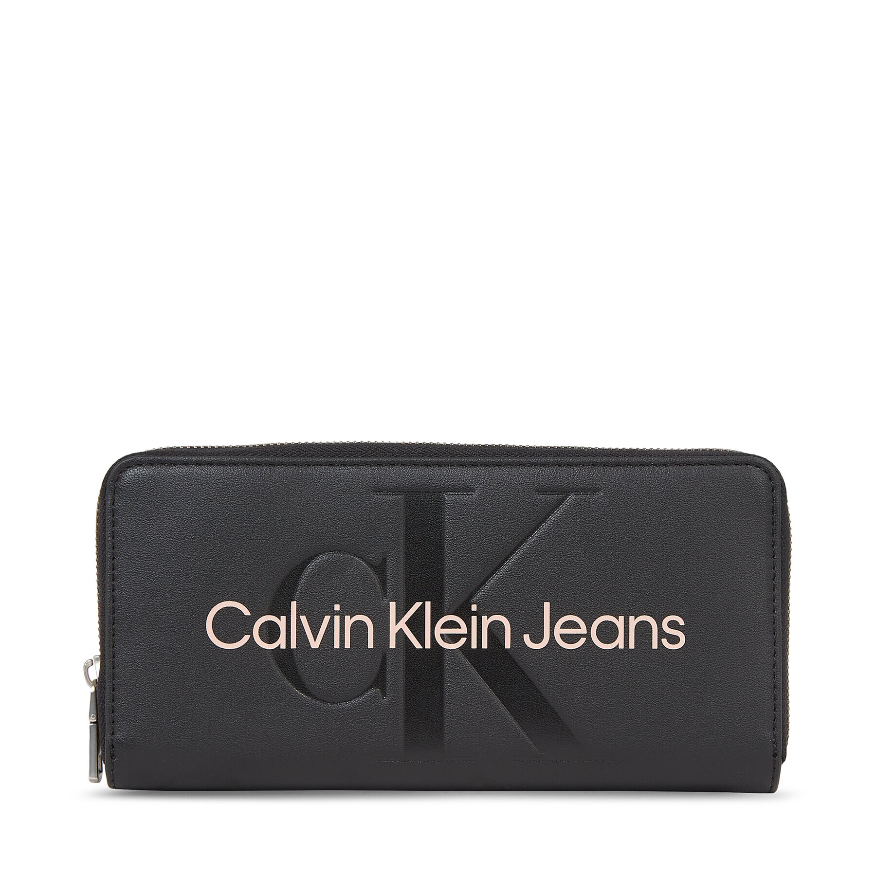 Calvin Klein Jeans Дамски портфейл Sculpted Zip Around Mono K60K607634 Черен - Pepit.bg