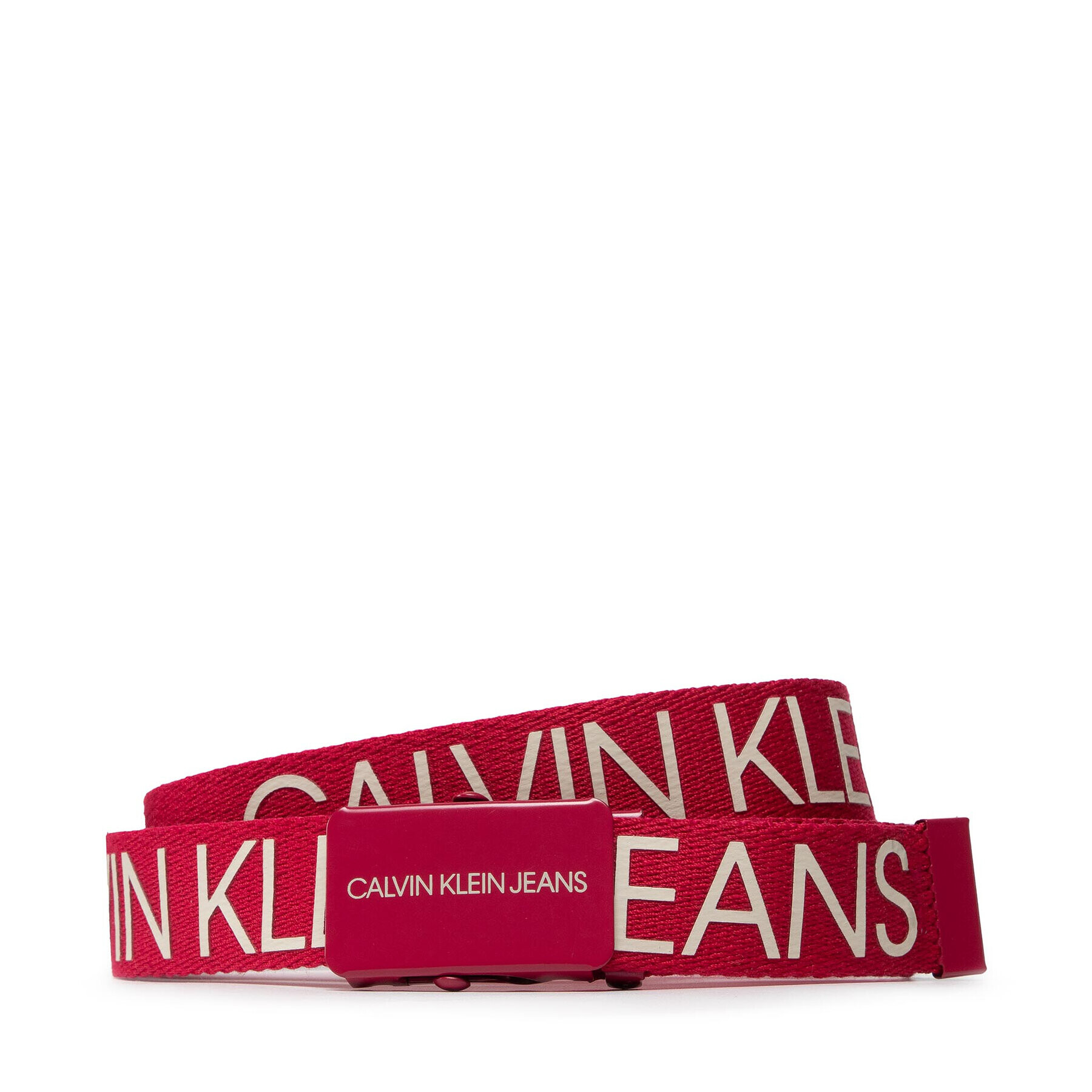 Calvin Klein Jeans Детски колан Canvas Logo Belt IU0IU00125 Червен - Pepit.bg