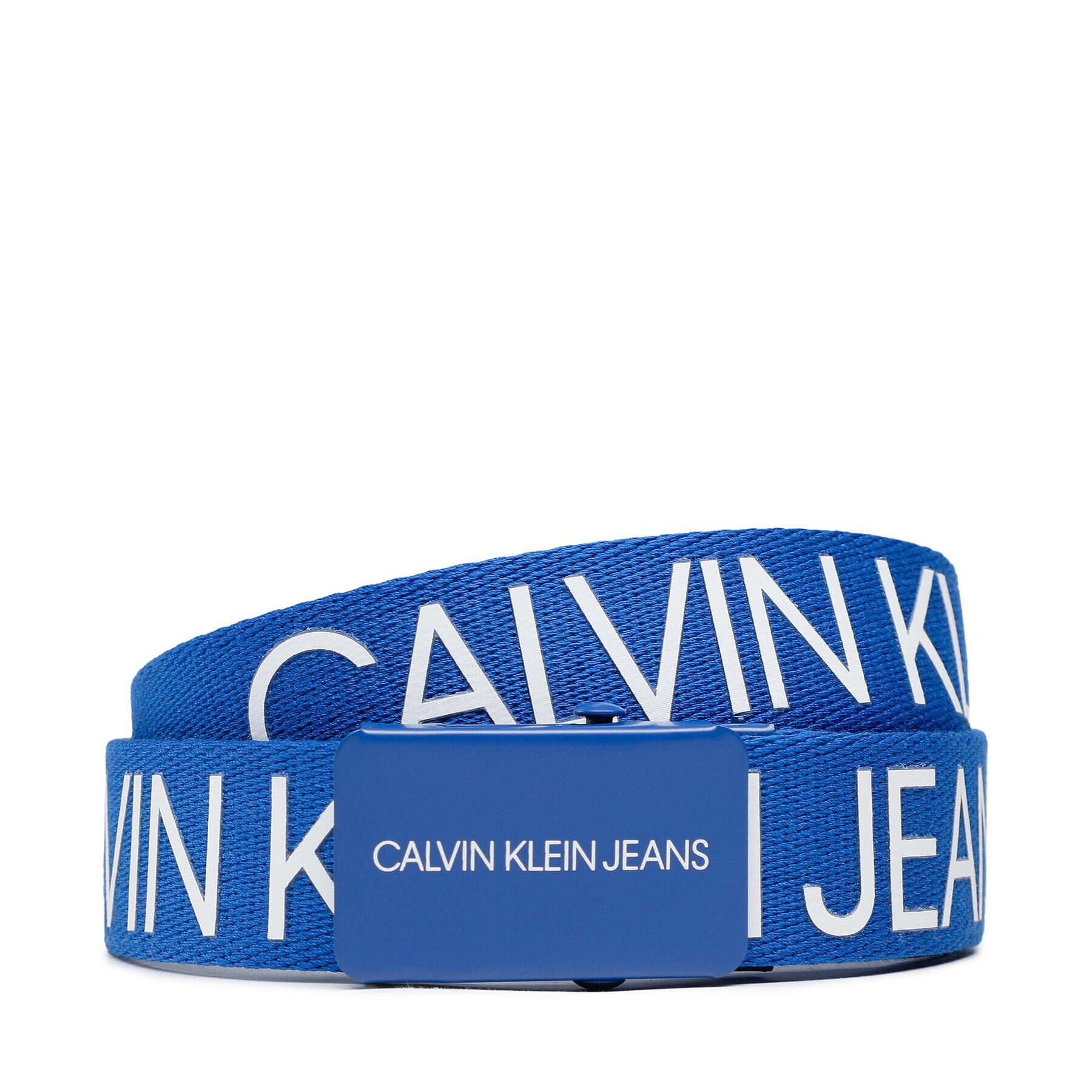 Calvin Klein Jeans Детски колан Canvas Logo Belt IU0IU00125 Син - Pepit.bg