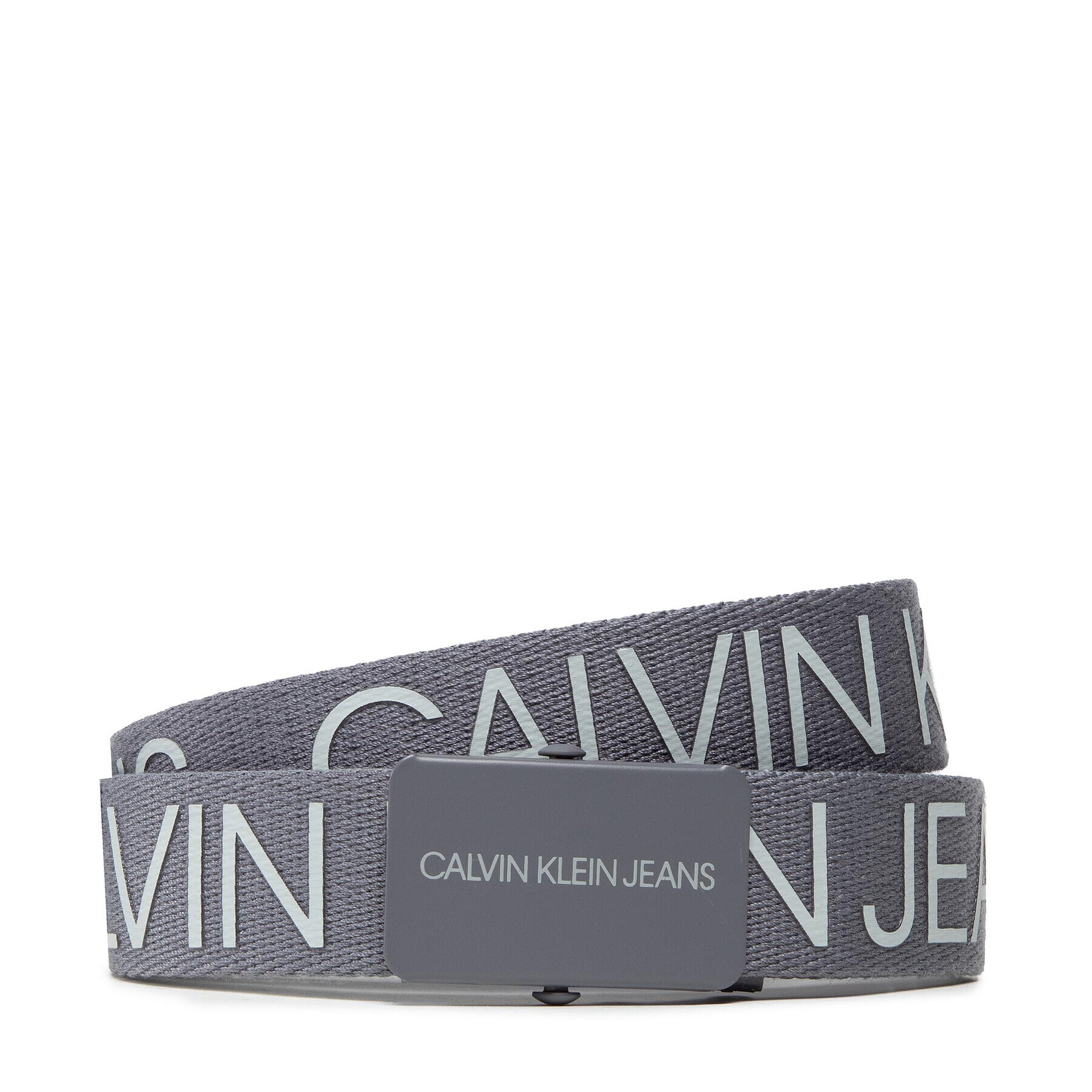 Calvin Klein Jeans Детски колан Canvas Logo Belt IU0IU00125 Сив - Pepit.bg