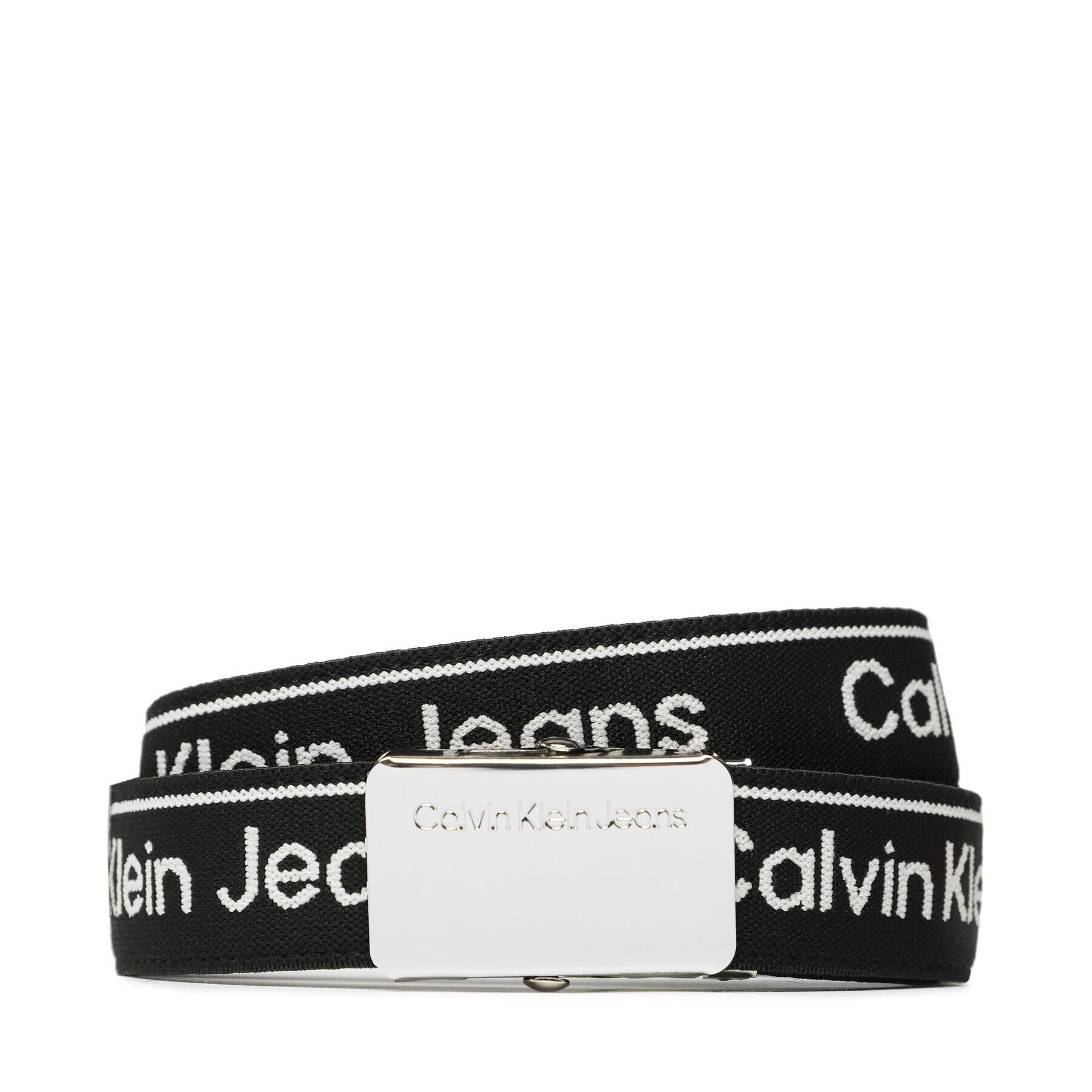 Calvin Klein Jeans Детски колан Logo Taupe Buckle Belt IU0IU00393 Черен - Pepit.bg