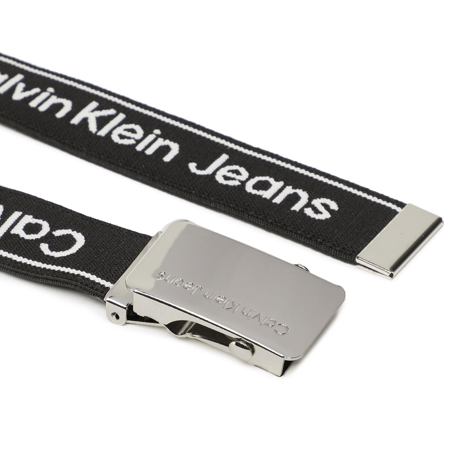 Calvin Klein Jeans Детски колан Logo Taupe Buckle Belt IU0IU00393 Черен - Pepit.bg