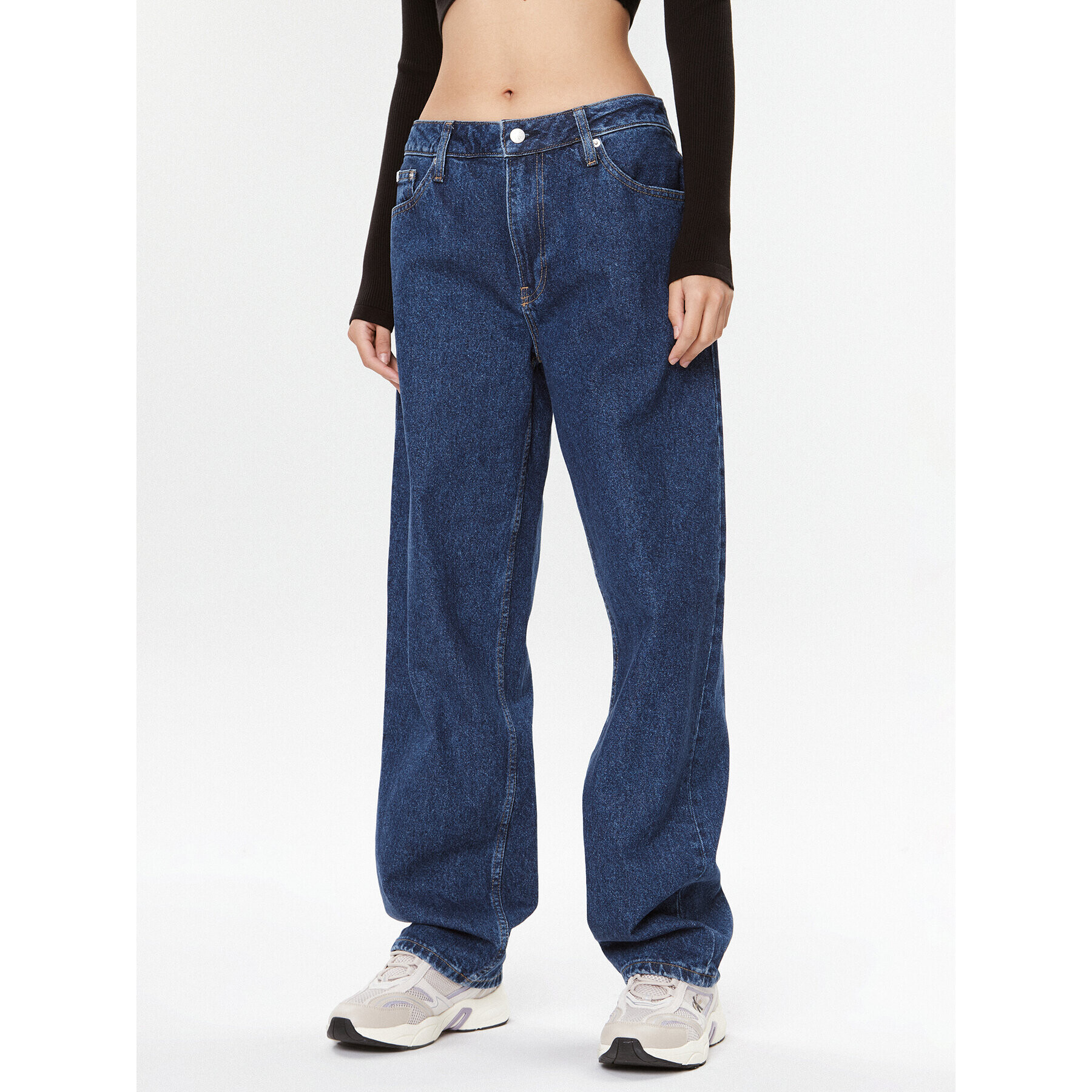 Calvin Klein Jeans Дънки 90's J20J221801 Син Straight Fit - Pepit.bg