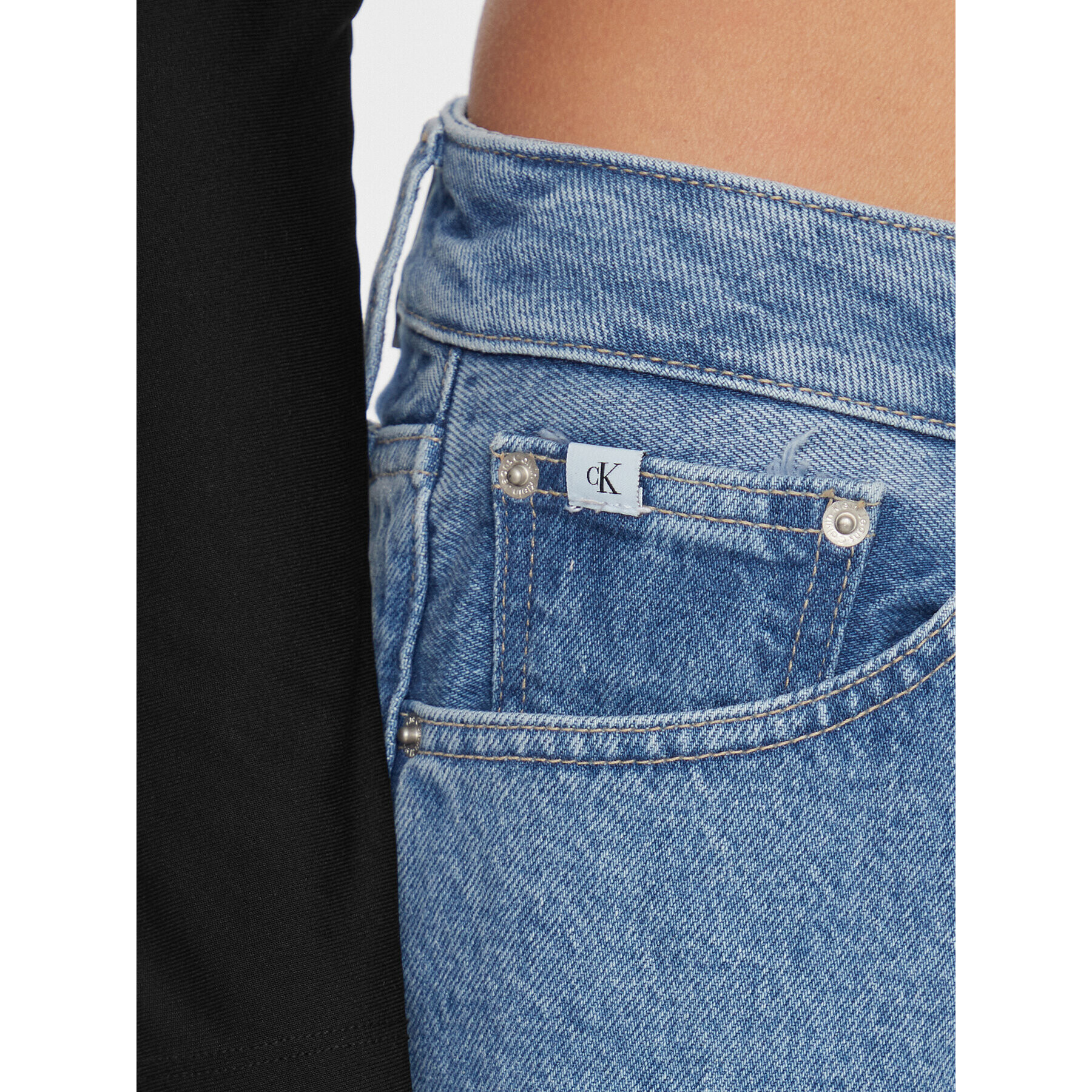 Calvin Klein Jeans Дънки 90's J20J222440 Син Straight Fit - Pepit.bg