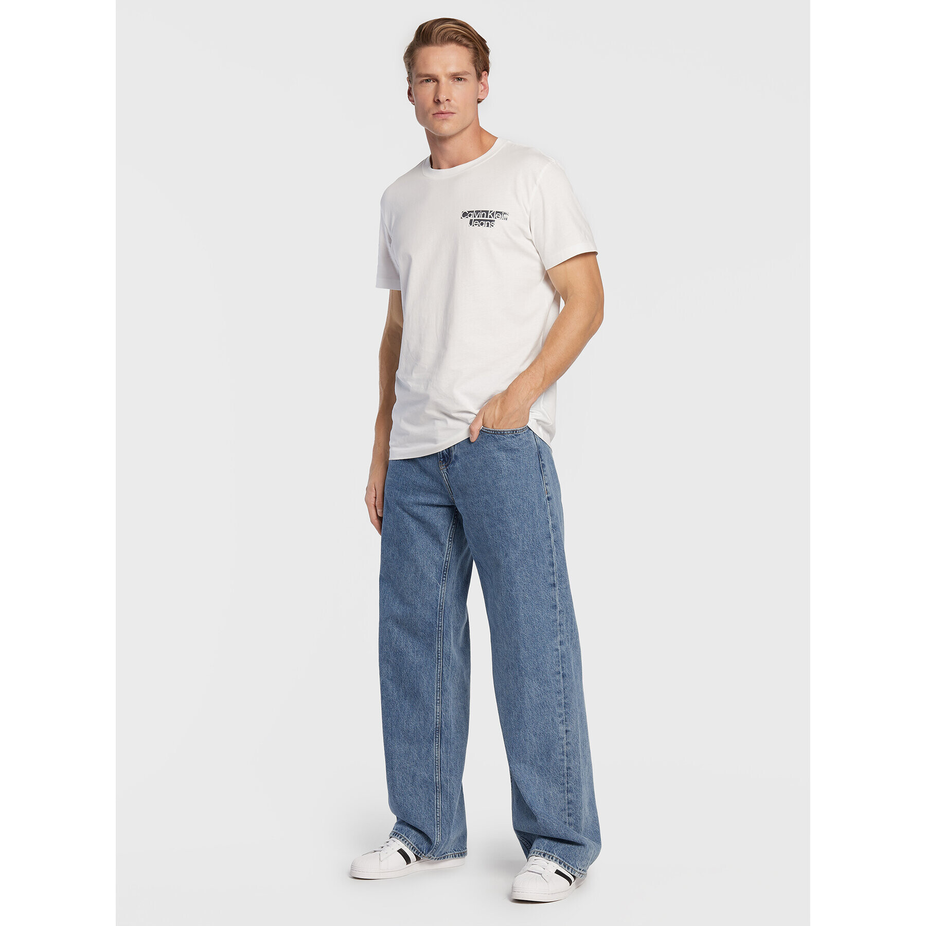 Calvin Klein Jeans Дънки 90's J30J321684 Син Loose Fit - Pepit.bg