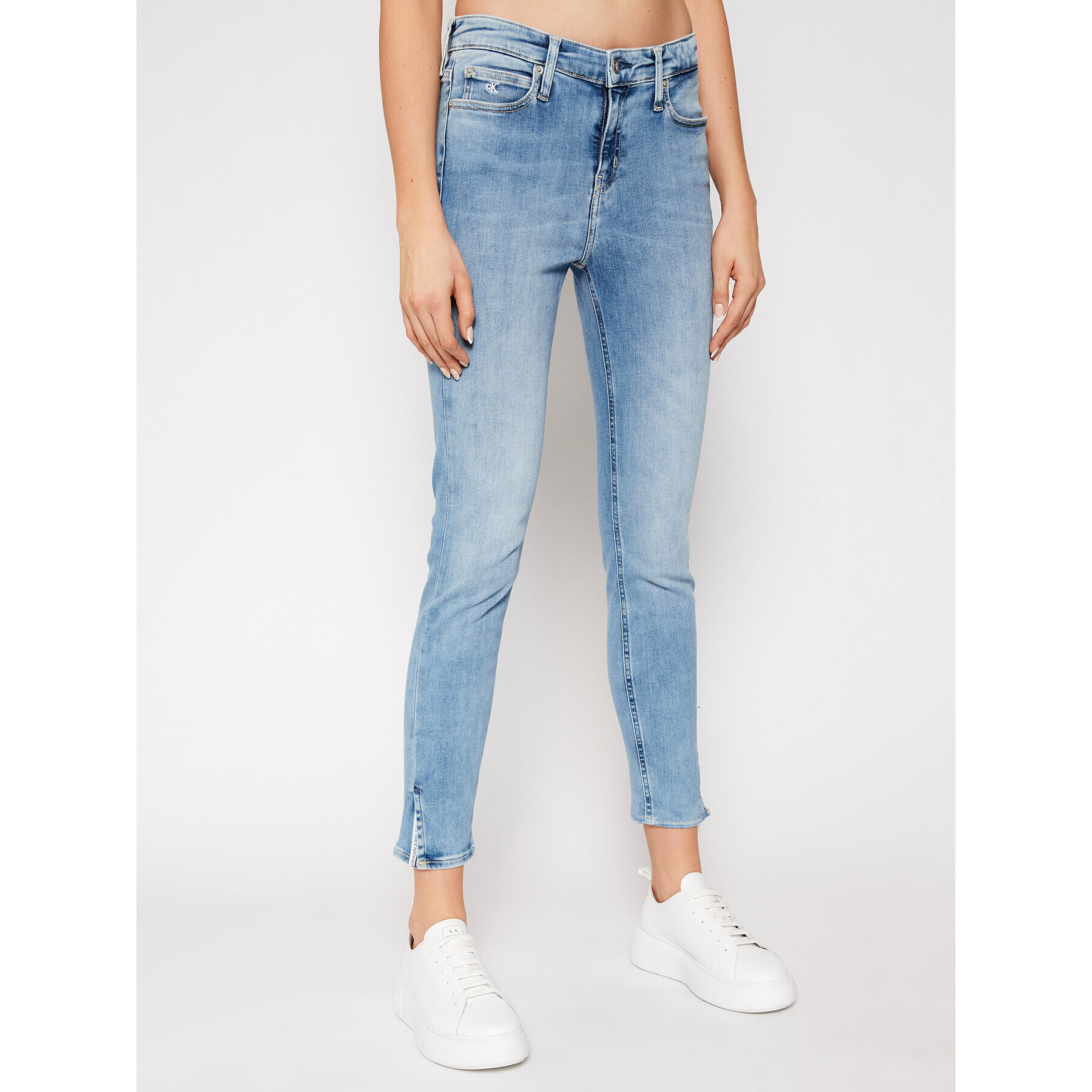 Calvin Klein Jeans Дънки Ankle J20J215401 Син Skinny Fit - Pepit.bg