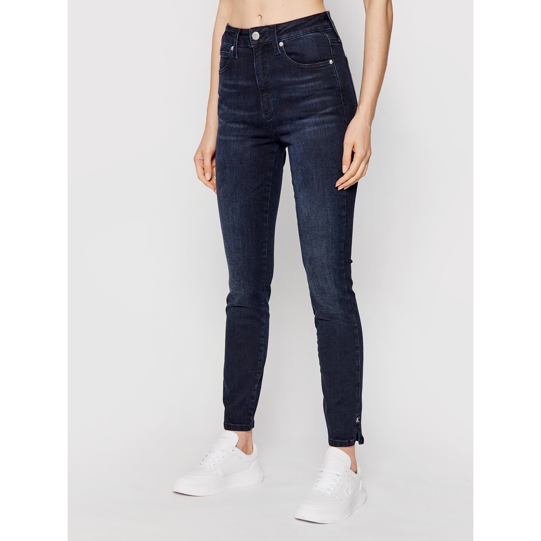 Calvin Klein Jeans Дънки Ankle J20J216485 Тъмносин Skinny Fit - Pepit.bg