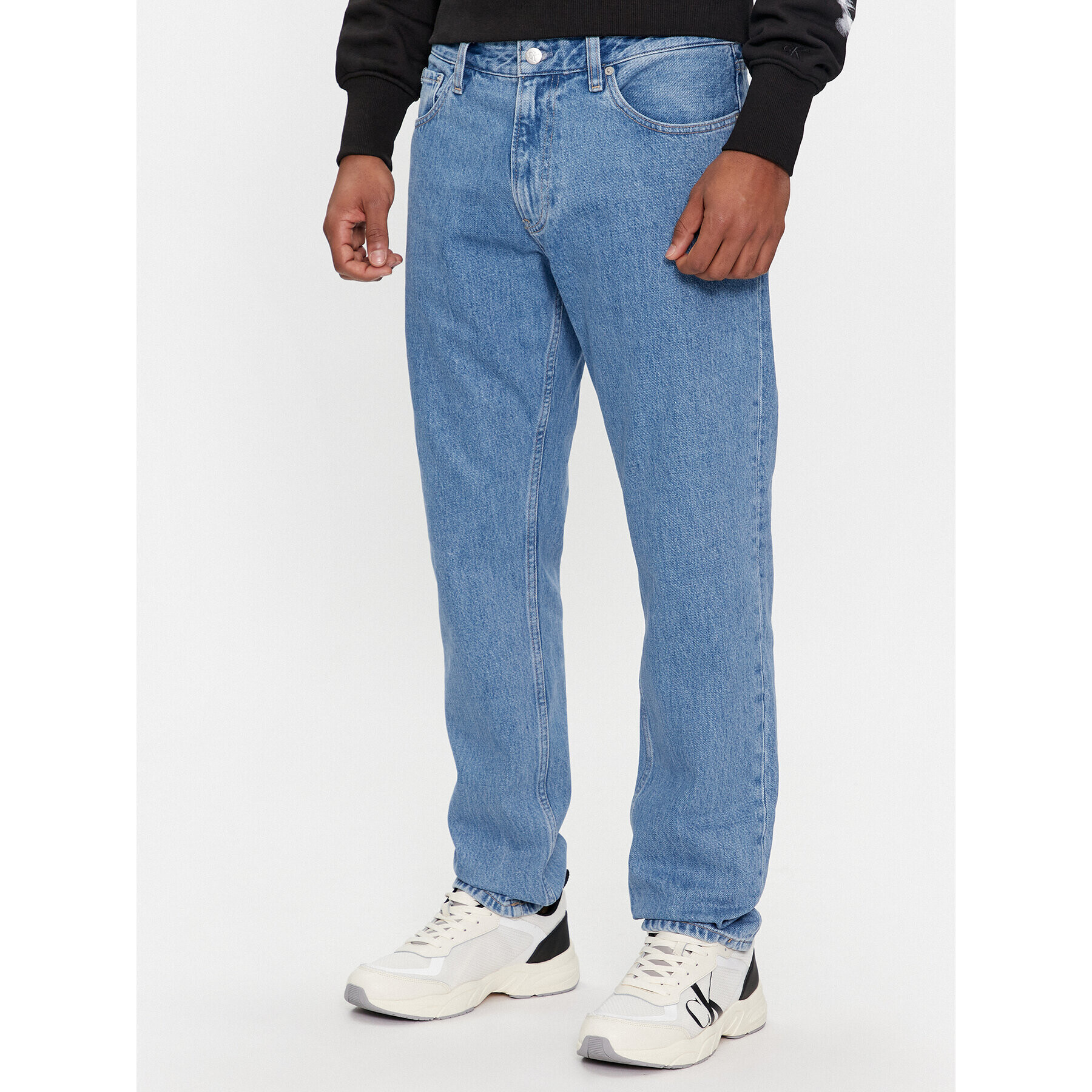 Calvin Klein Jeans Дънки Authentic J30J324568 Син Straight Fit - Pepit.bg