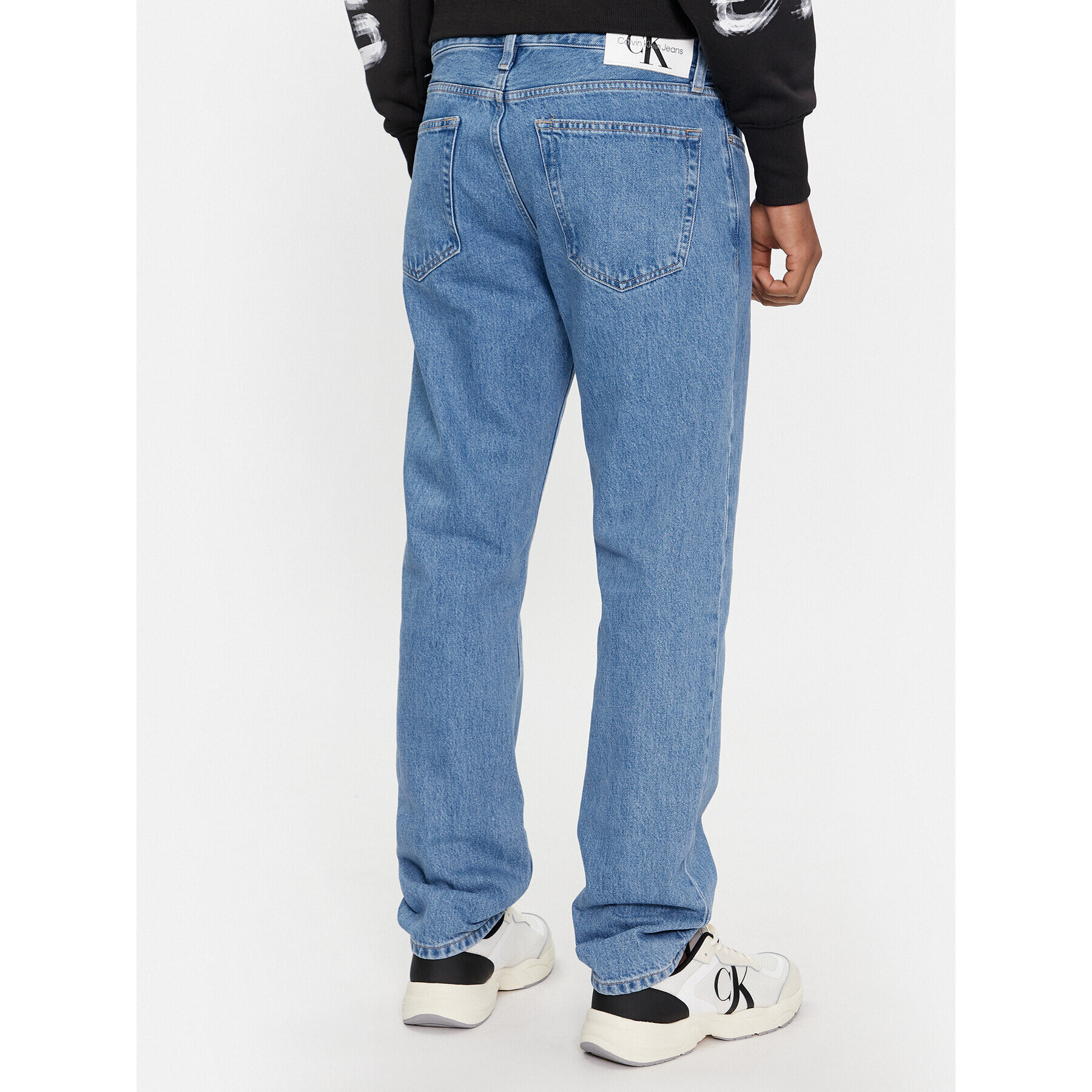 Calvin Klein Jeans Дънки Authentic J30J324568 Син Straight Fit - Pepit.bg