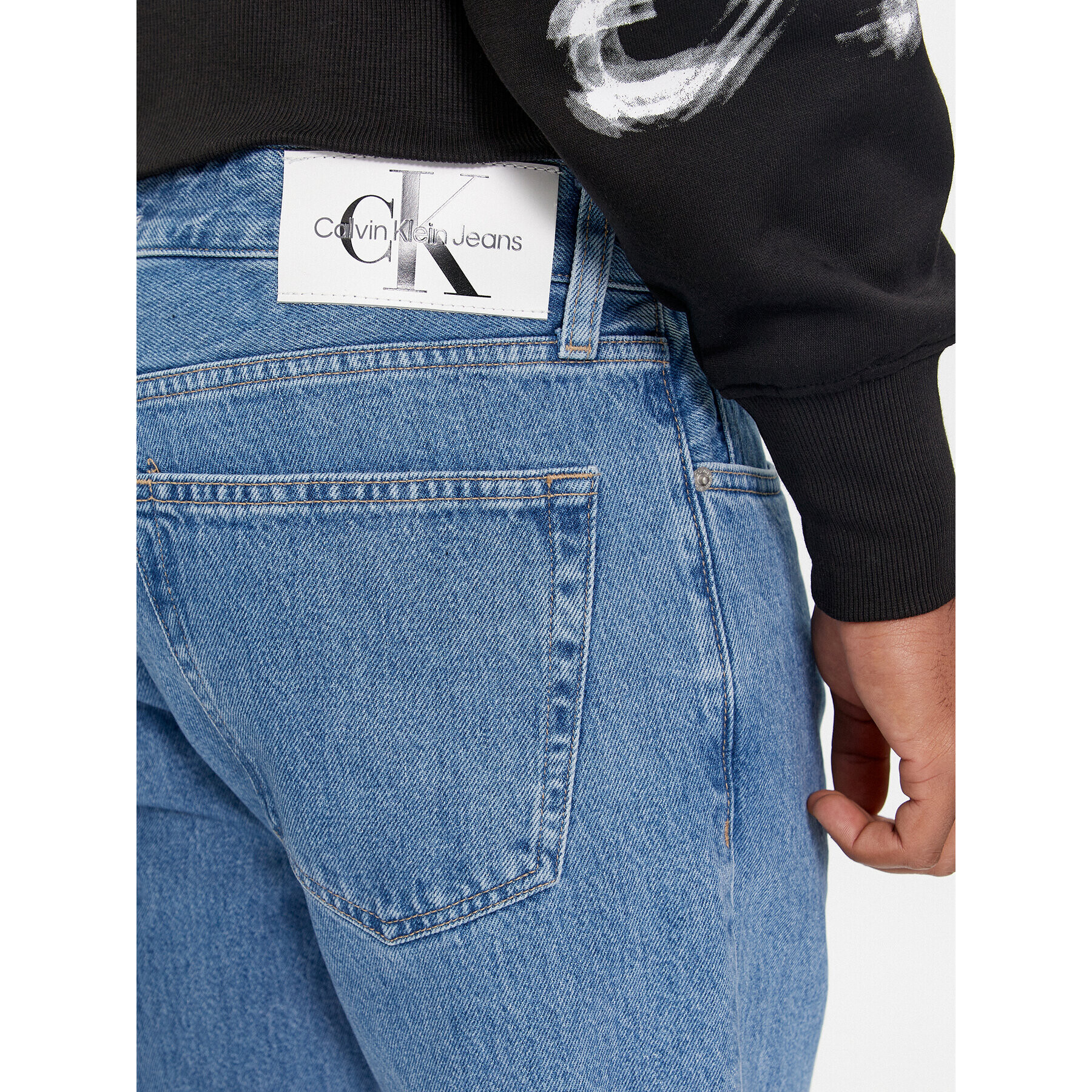 Calvin Klein Jeans Дънки Authentic J30J324568 Син Straight Fit - Pepit.bg