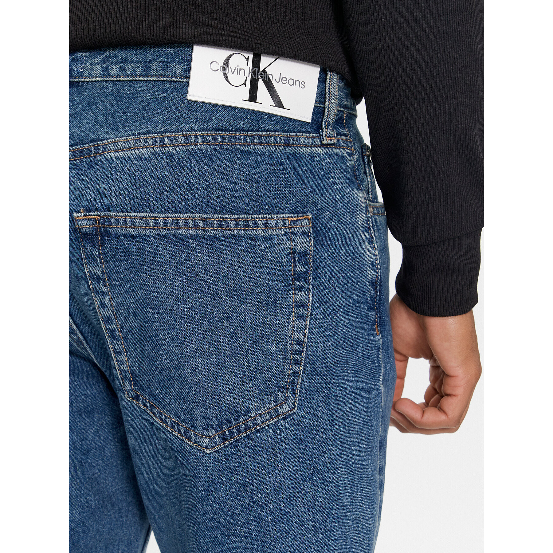 Calvin Klein Jeans Дънки Authentic J30J324968 Син Slim Fit - Pepit.bg