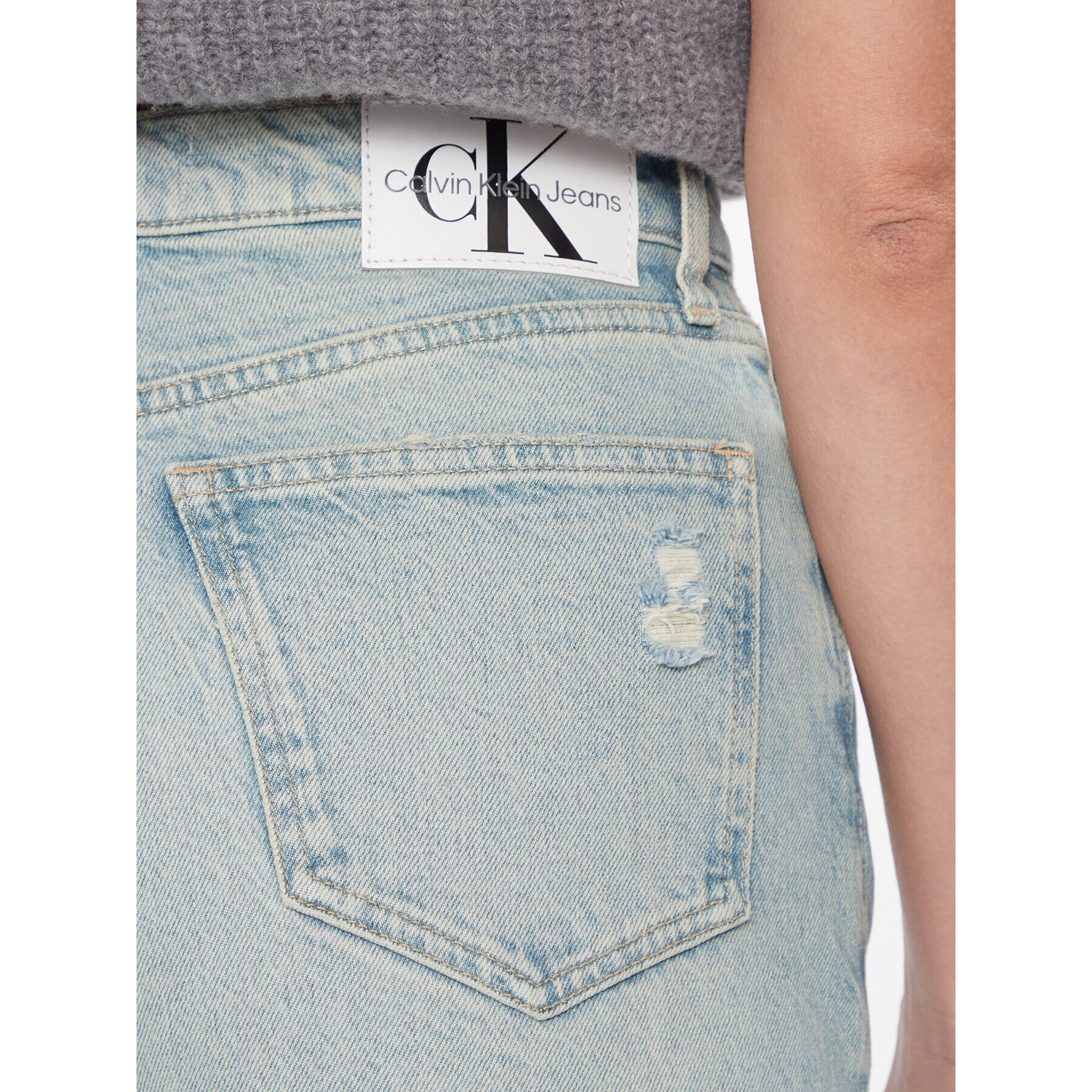 Calvin Klein Jeans Дънки Authentic Slim Straight J20J222864 Син Slim Fit - Pepit.bg