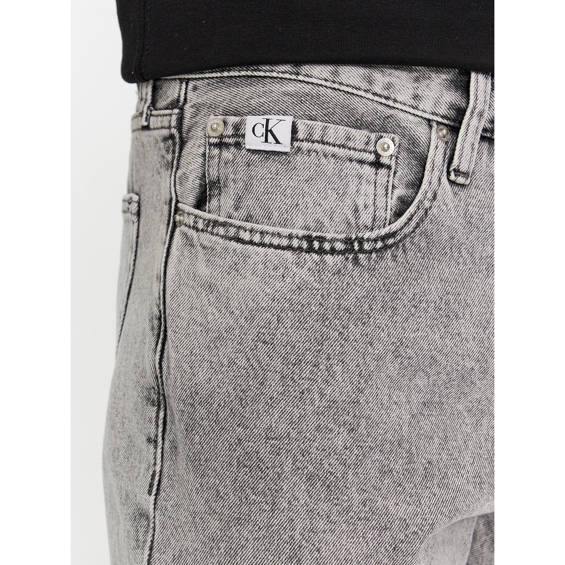 Calvin Klein Jeans Дънки Authentic Straight J30J324563 Сив Straight Fit - Pepit.bg