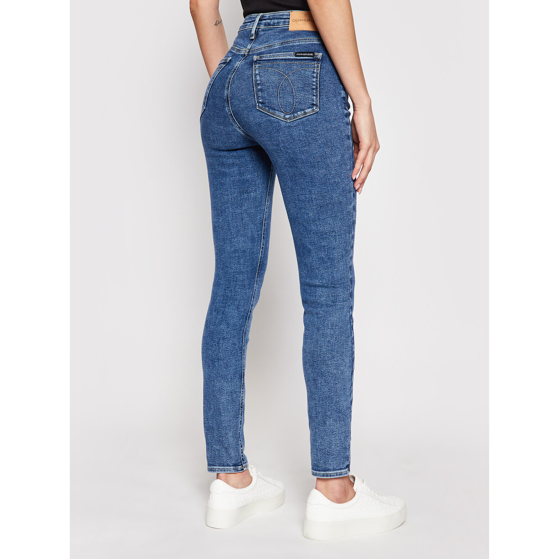 Calvin Klein Jeans Дънки High Rise J20J215787 Тъмносин Skinny Fit - Pepit.bg