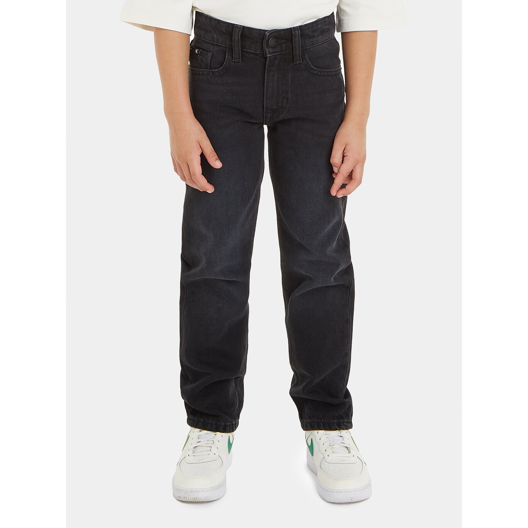 Calvin Klein Jeans Дънки IB0IB01788 Черен Straight Fit - Pepit.bg