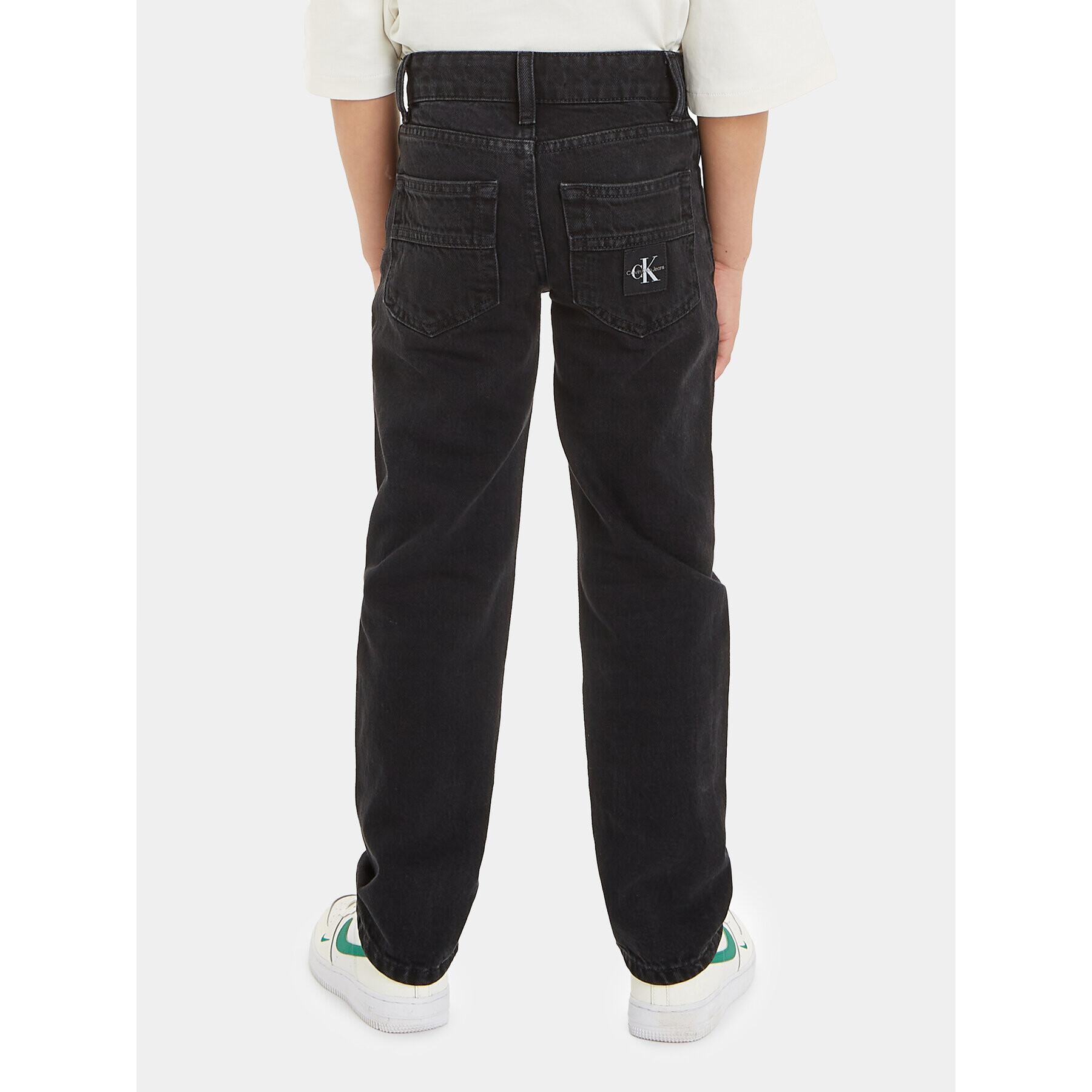 Calvin Klein Jeans Дънки IB0IB01788 Черен Straight Fit - Pepit.bg
