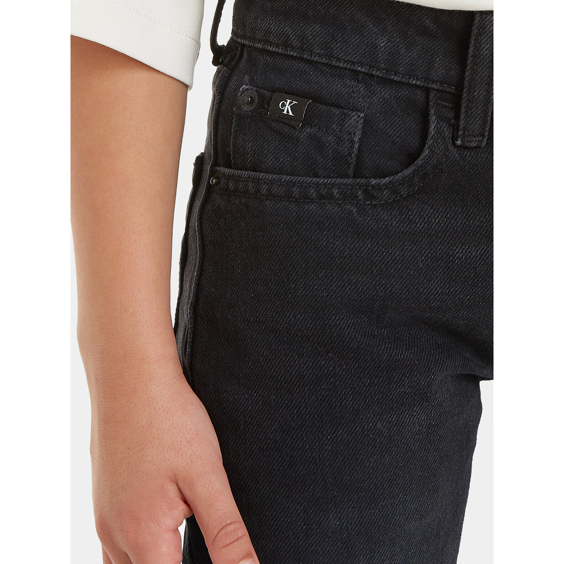 Calvin Klein Jeans Дънки IB0IB01788 Черен Straight Fit - Pepit.bg