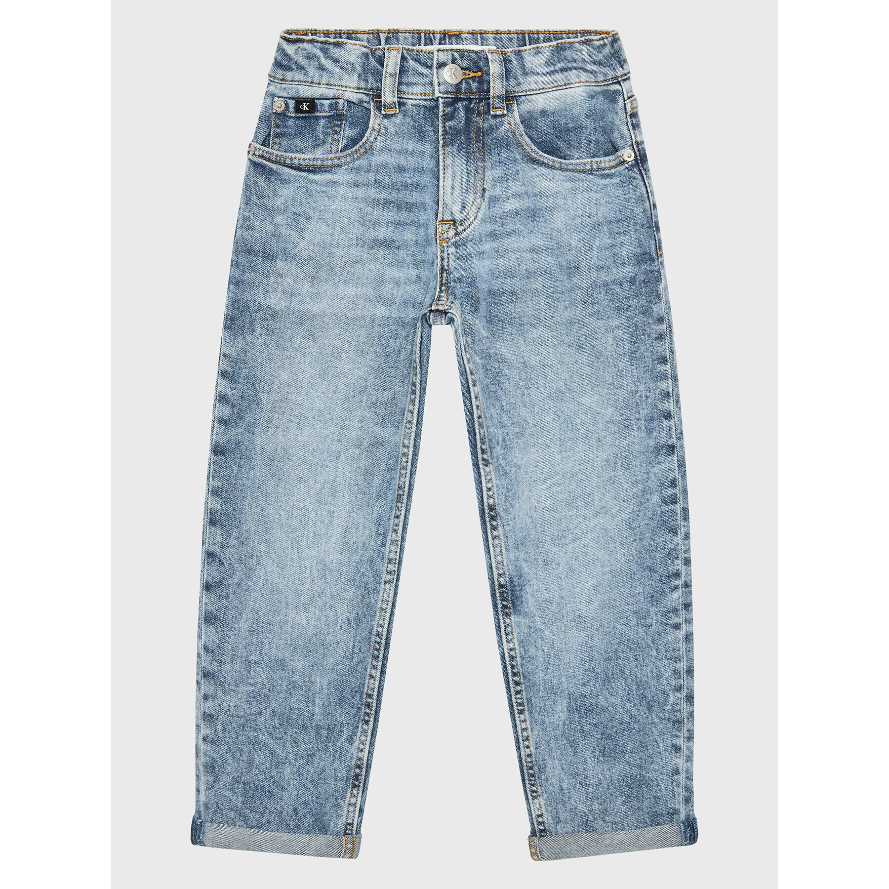 Calvin Klein Jeans Дънки IU0IU00288 Син Straight Fit - Pepit.bg